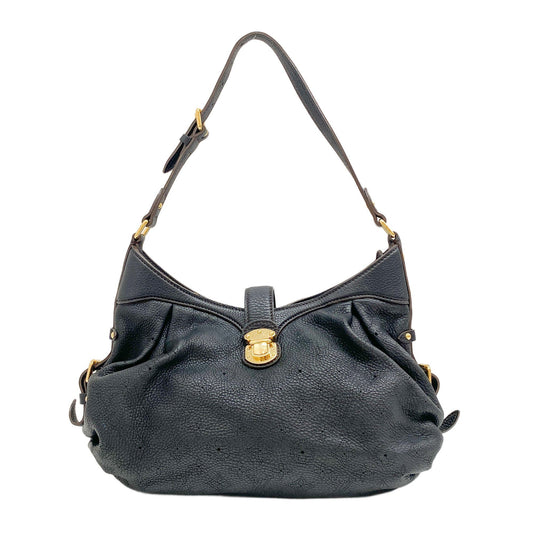 Mahina XS Black Monogram Canvas Shoulder Bag