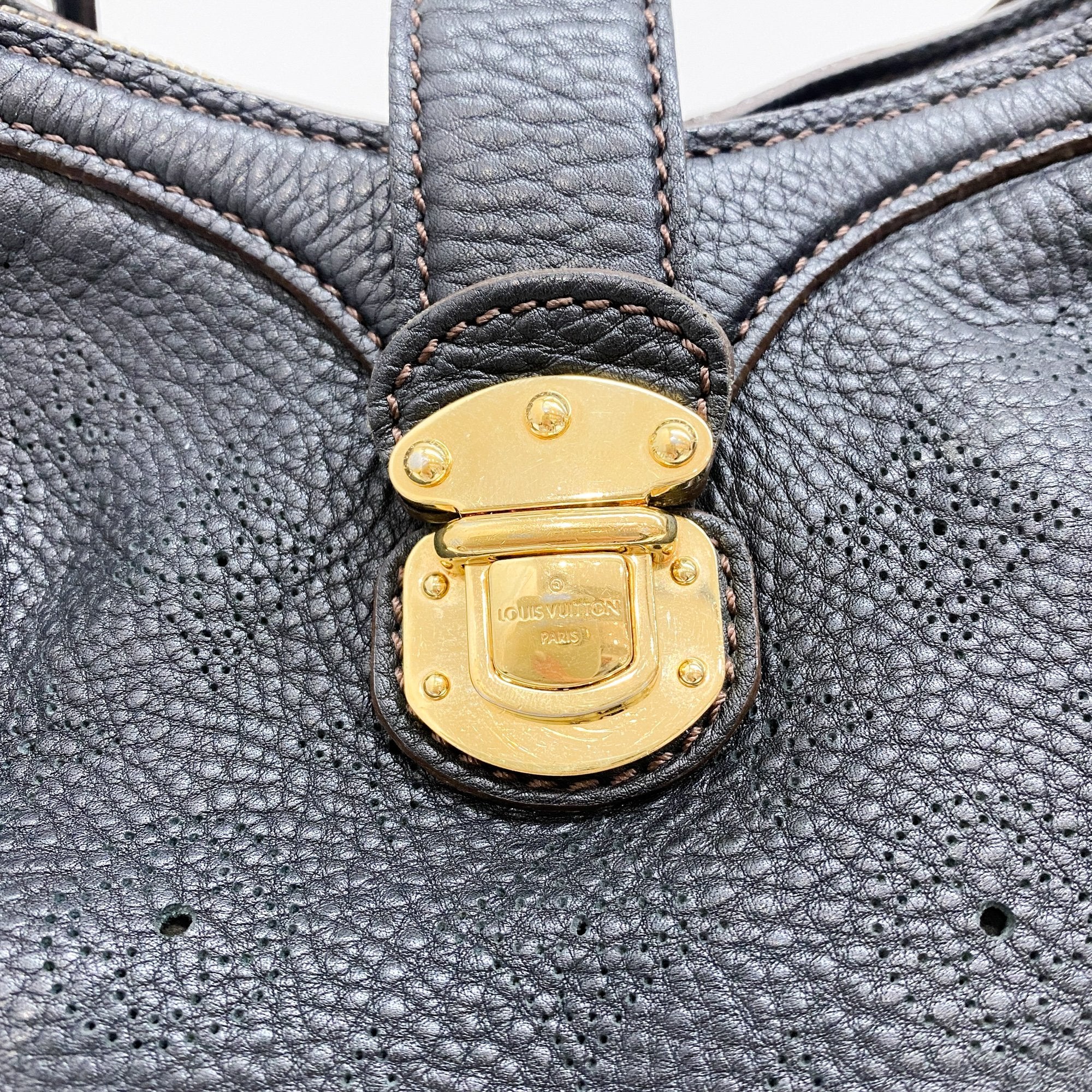 Mahina XS Black Monogram Canvas Shoulder Bag