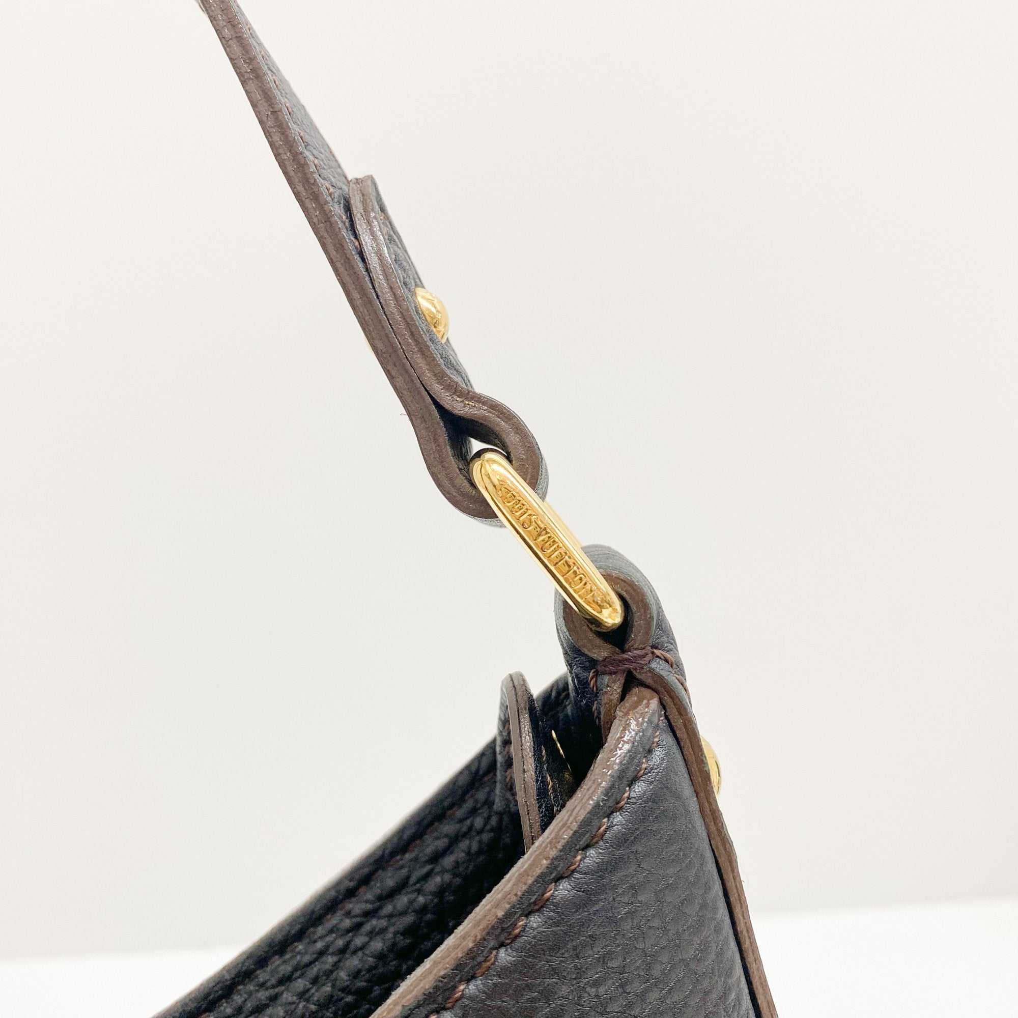 Mahina XS Black Monogram Canvas Shoulder Bag