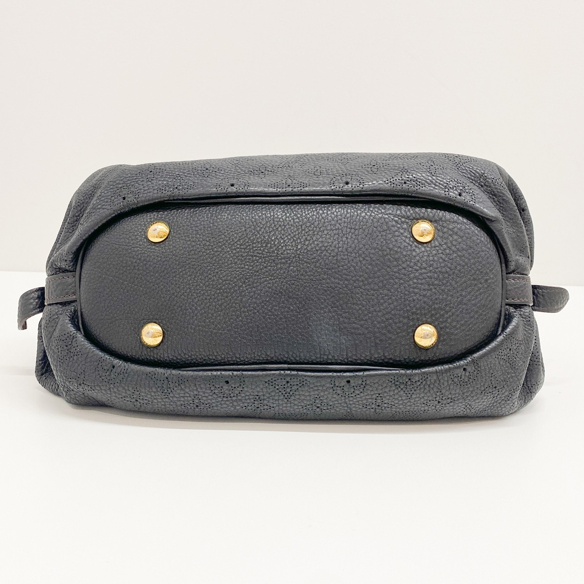 Mahina XS Black Monogram Canvas Shoulder Bag