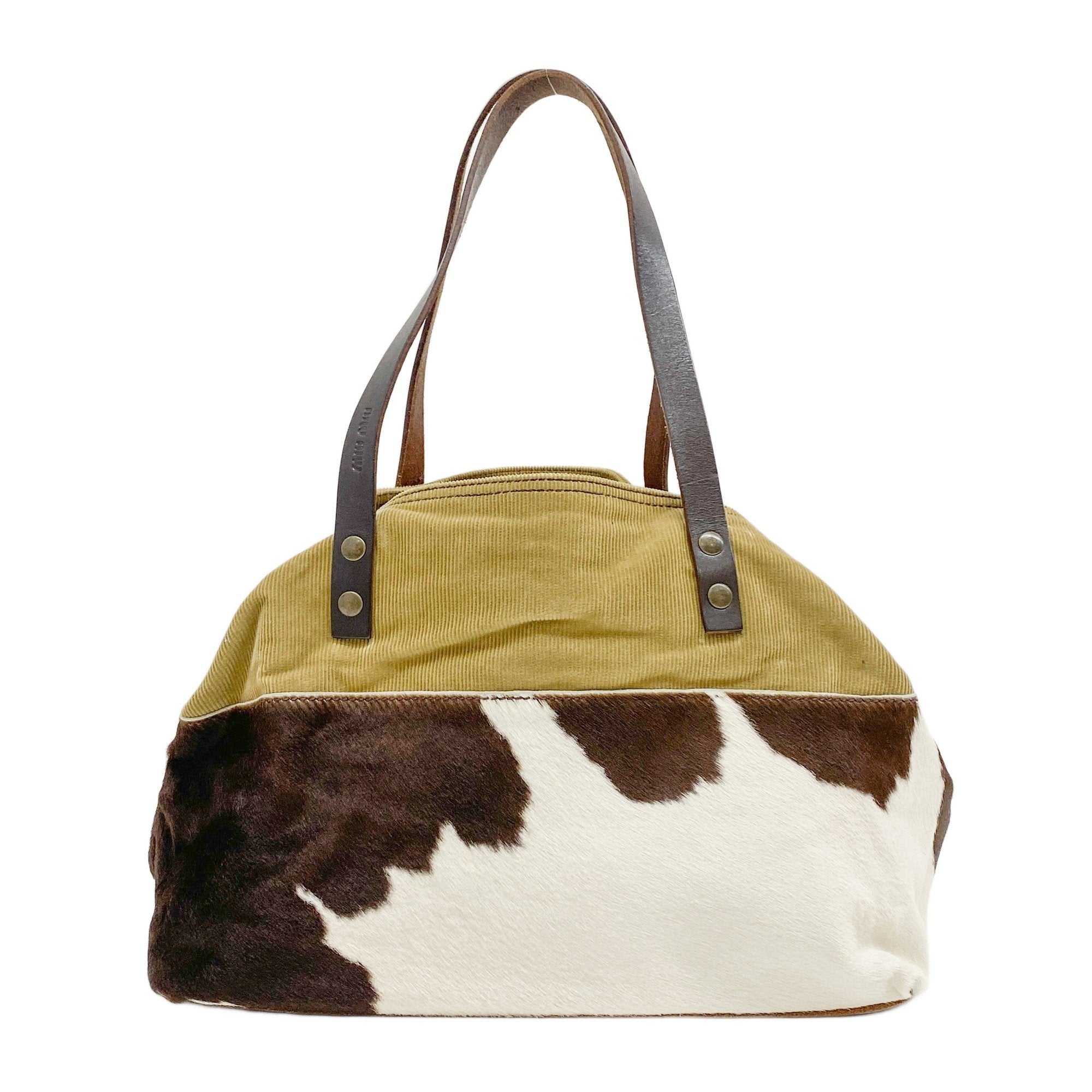Archive Brown Cow Print Pony Hair Tote Bag