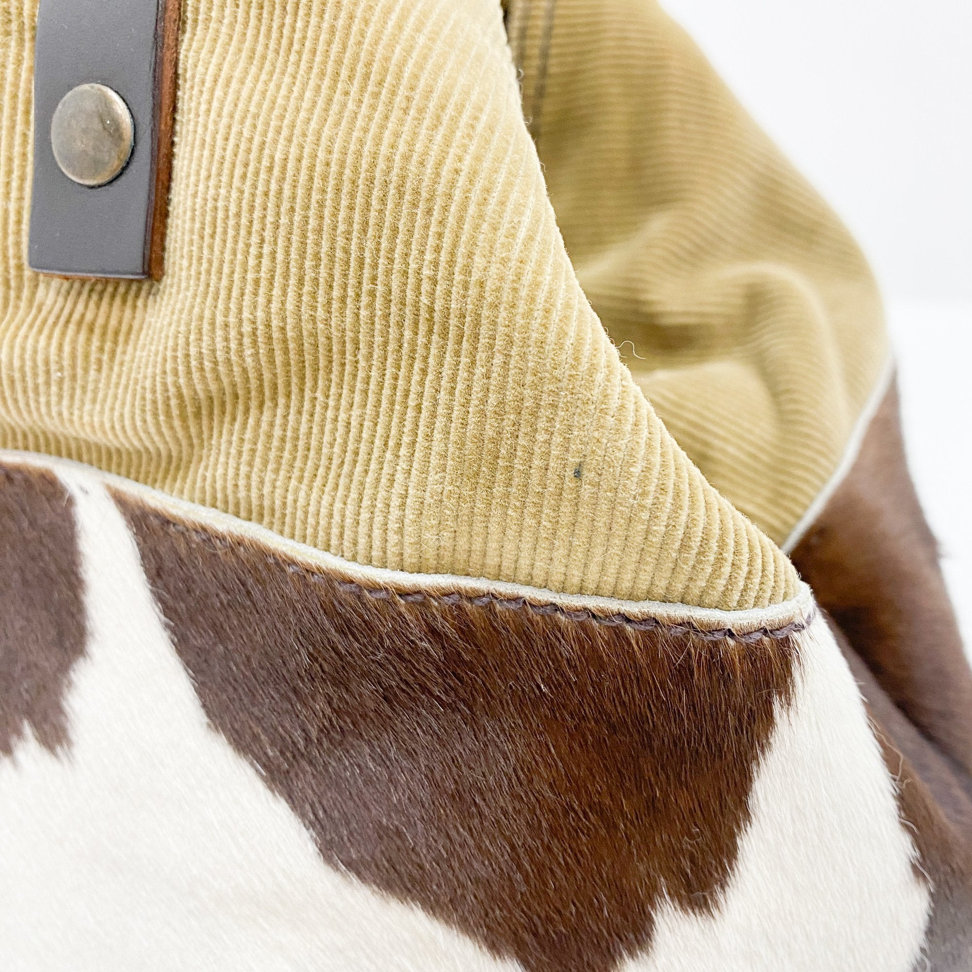 Archive Brown Cow Print Pony Hair Tote Bag