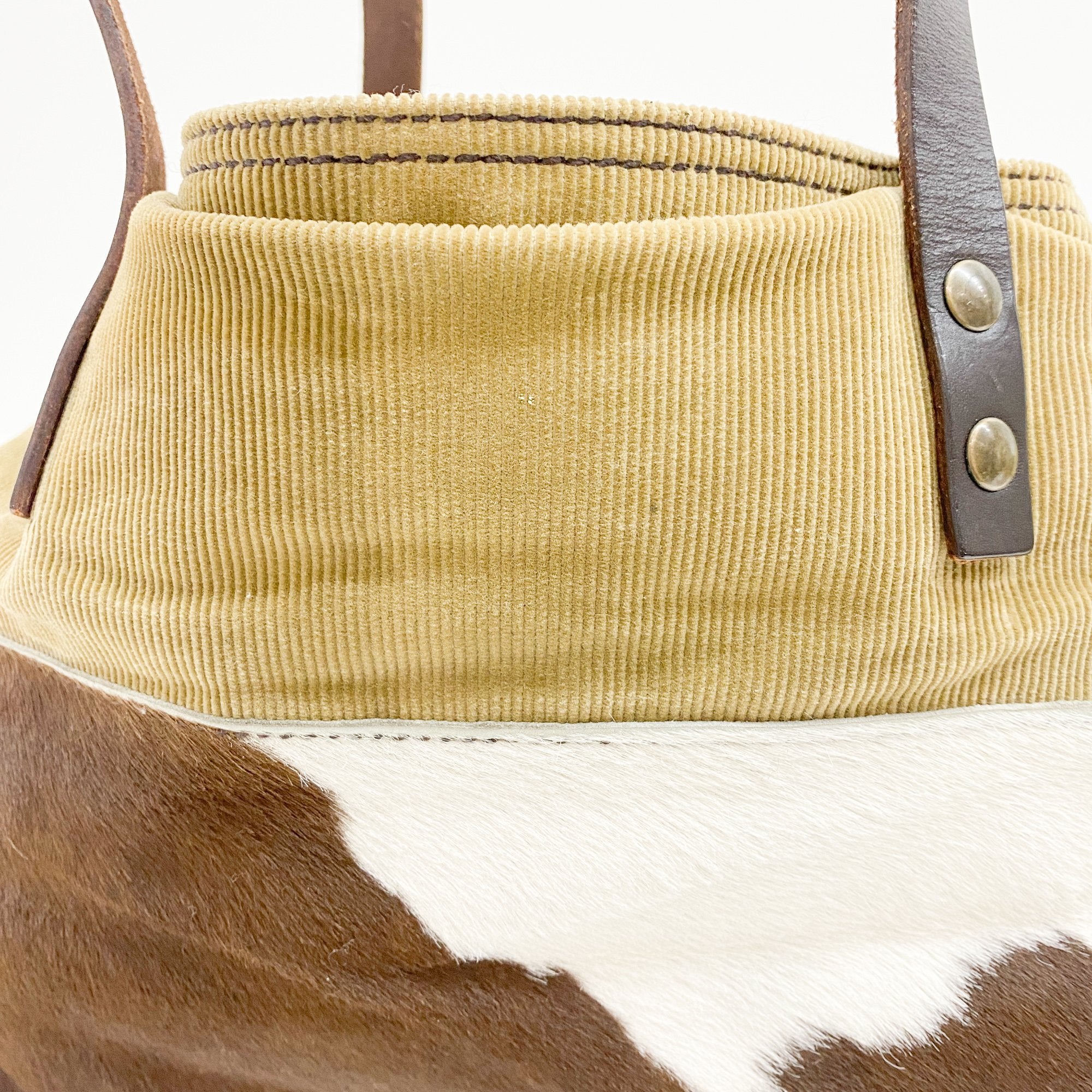 Archive Brown Cow Print Pony Hair Tote Bag