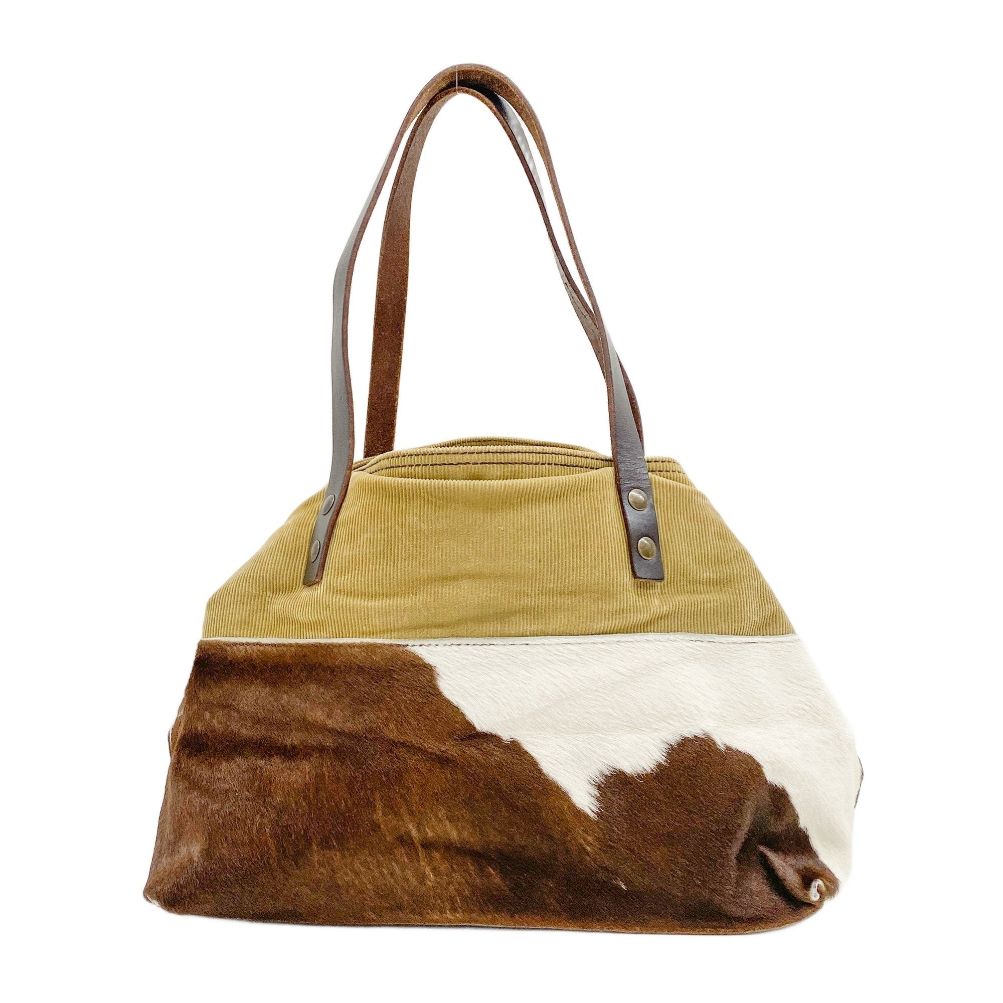 Archive Brown Cow Print Pony Hair Tote Bag