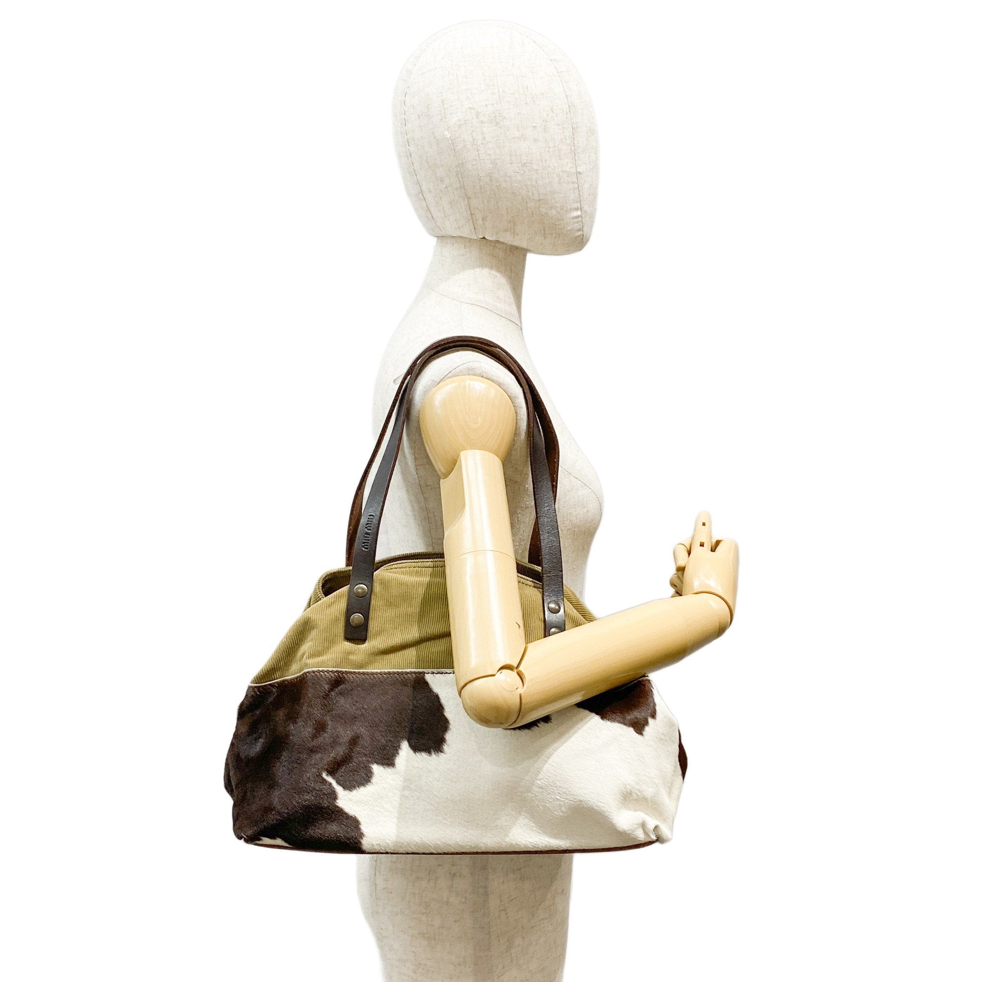 Archive Brown Cow Print Pony Hair Tote Bag