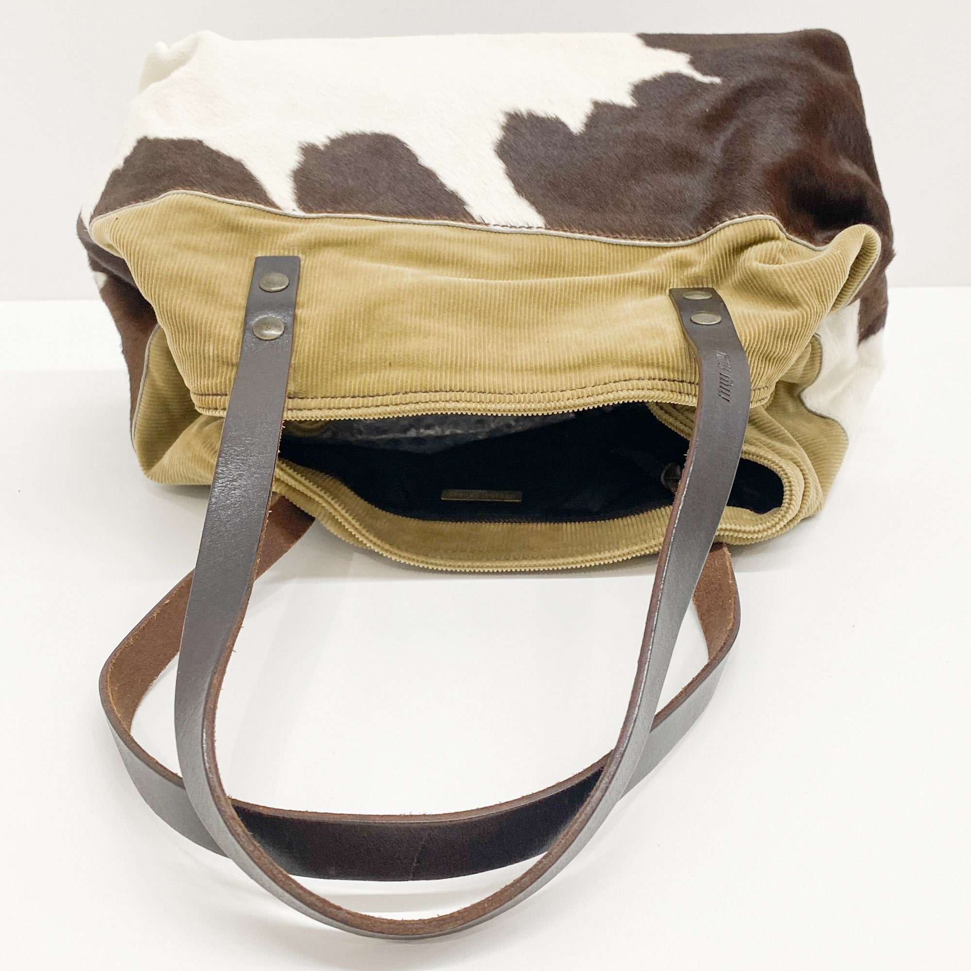 Archive Brown Cow Print Pony Hair Tote Bag