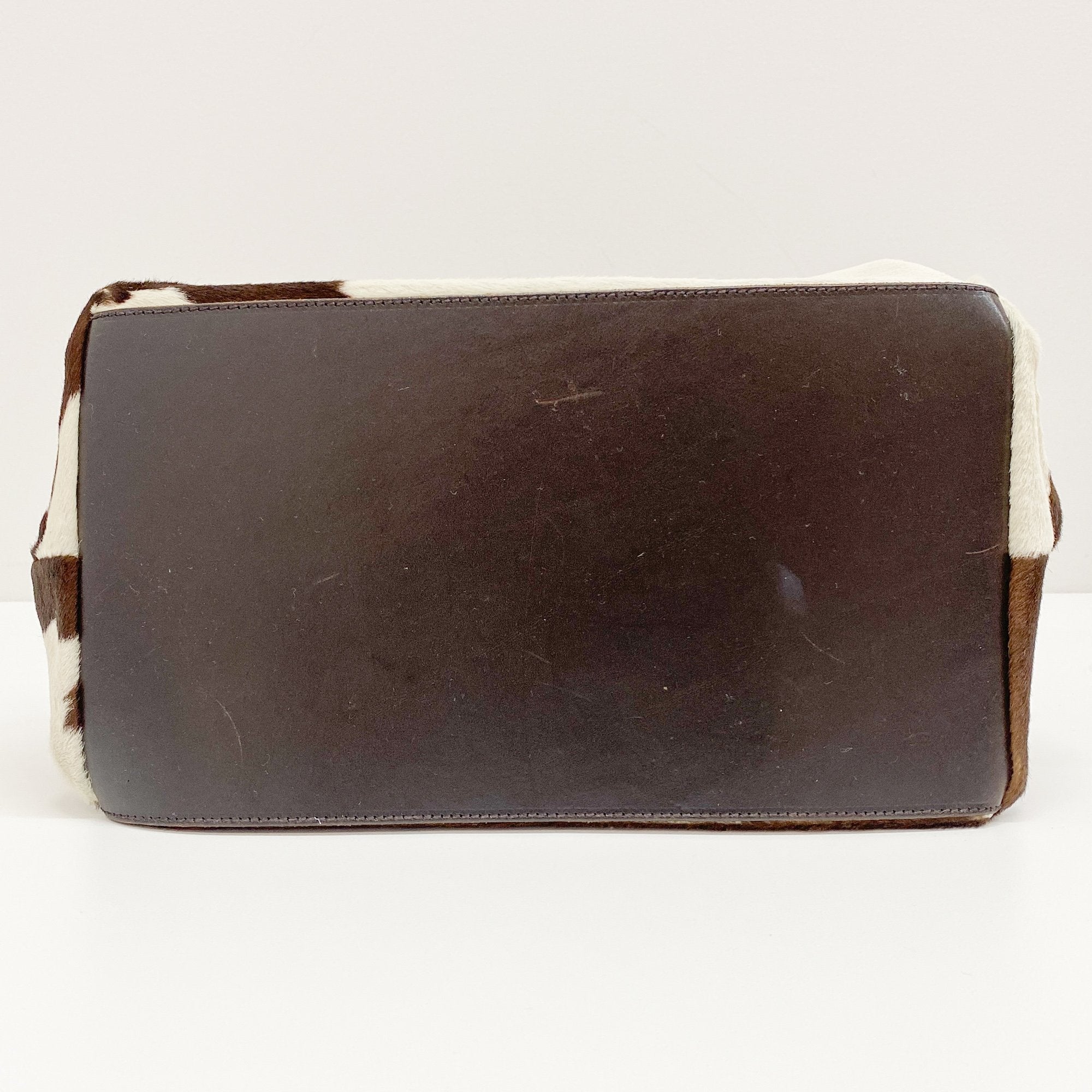 Archive Brown Cow Print Pony Hair Tote Bag