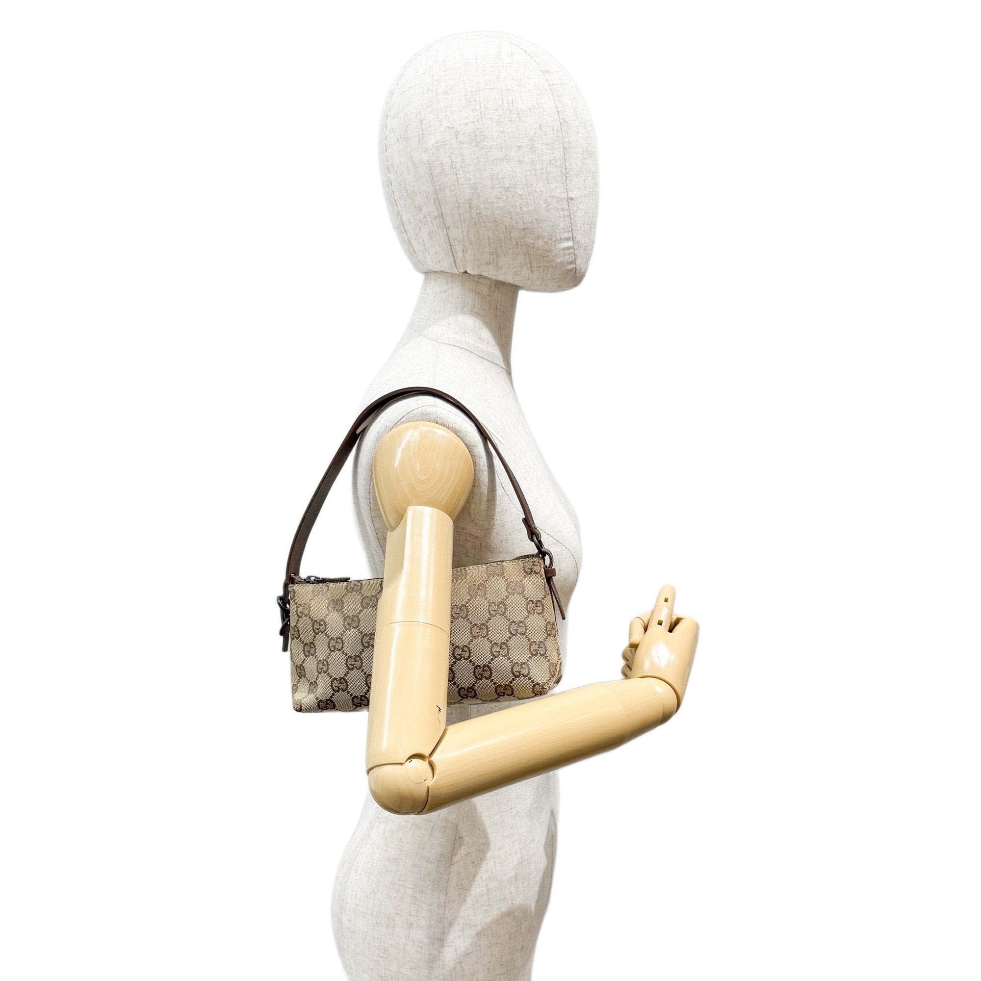 Brown GG Canvas Accessory Pouch