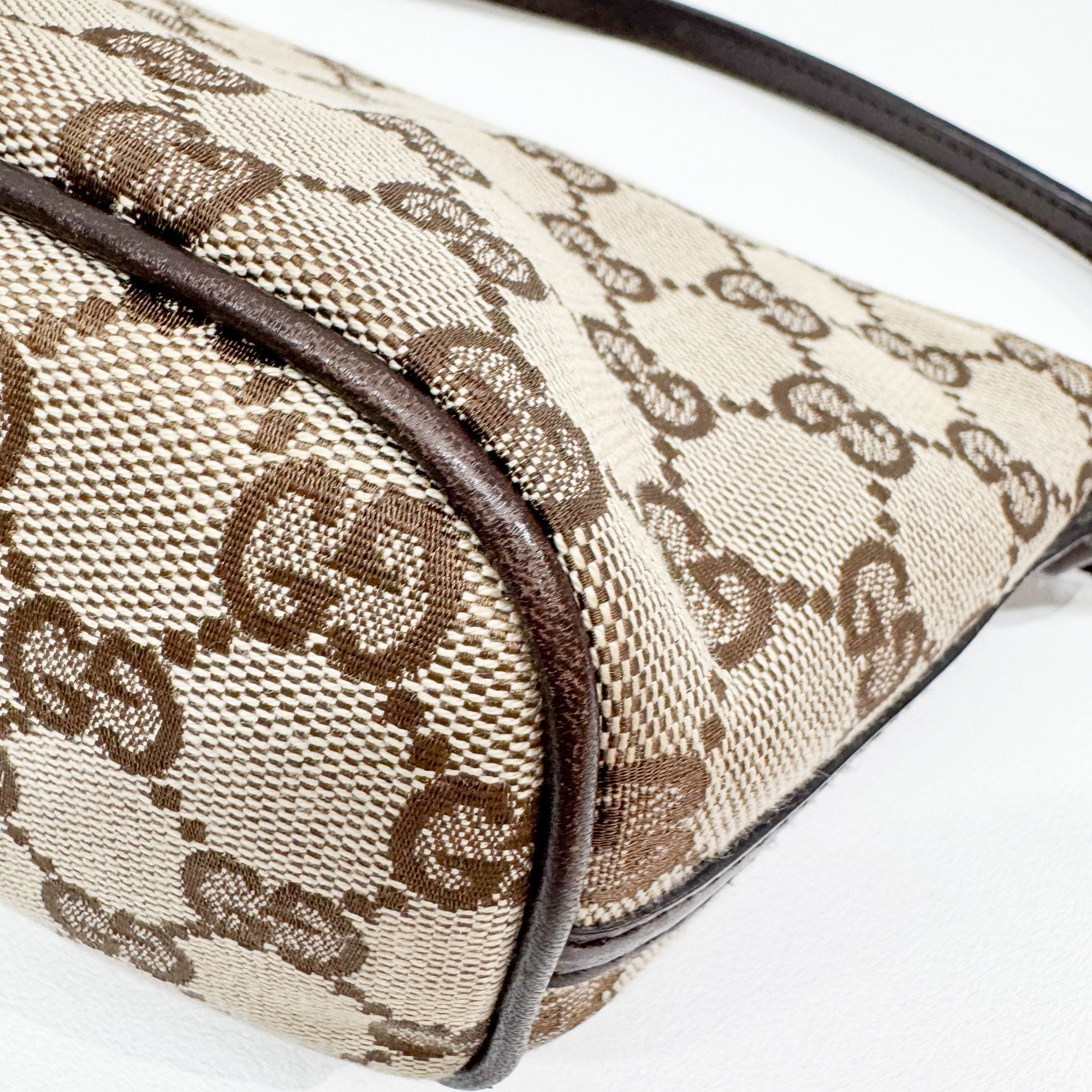 Boat Brown GG Canvas Hand Bag