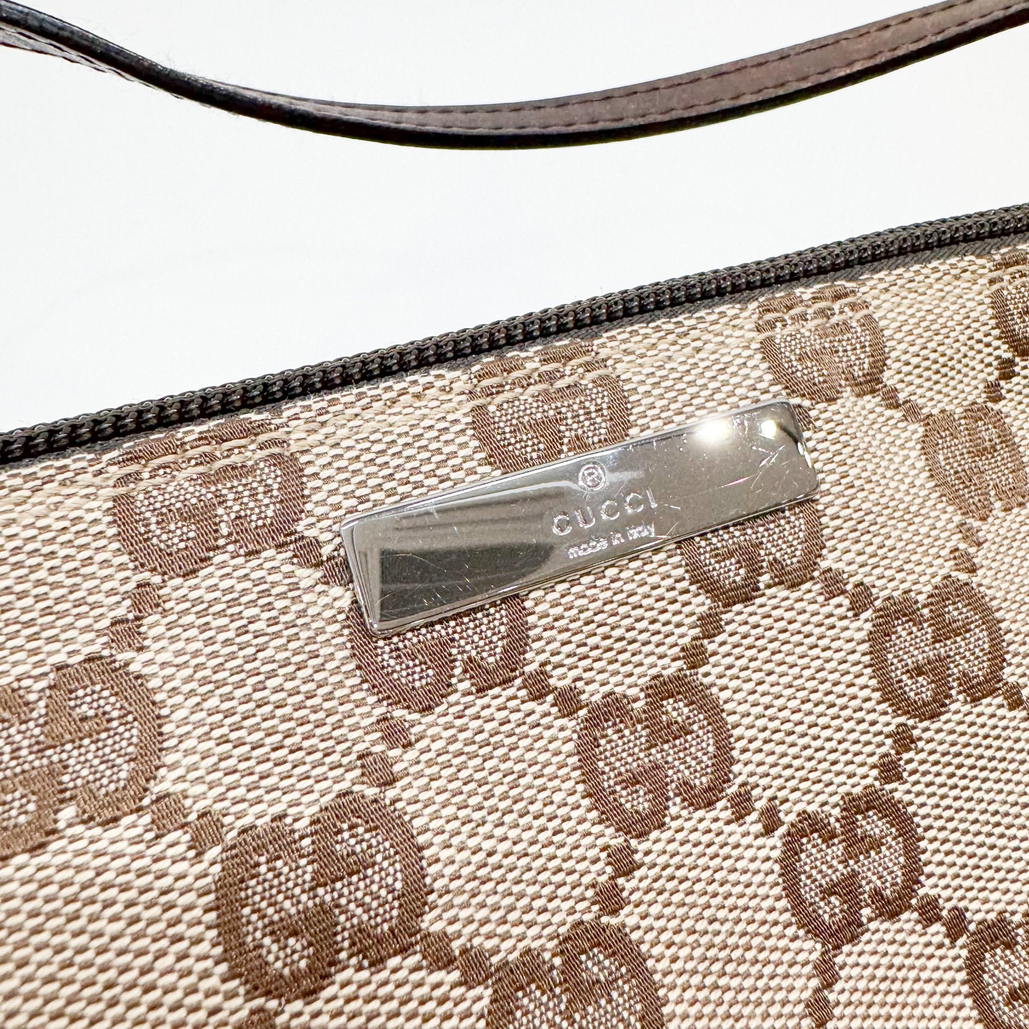 Boat Brown GG Canvas Hand Bag