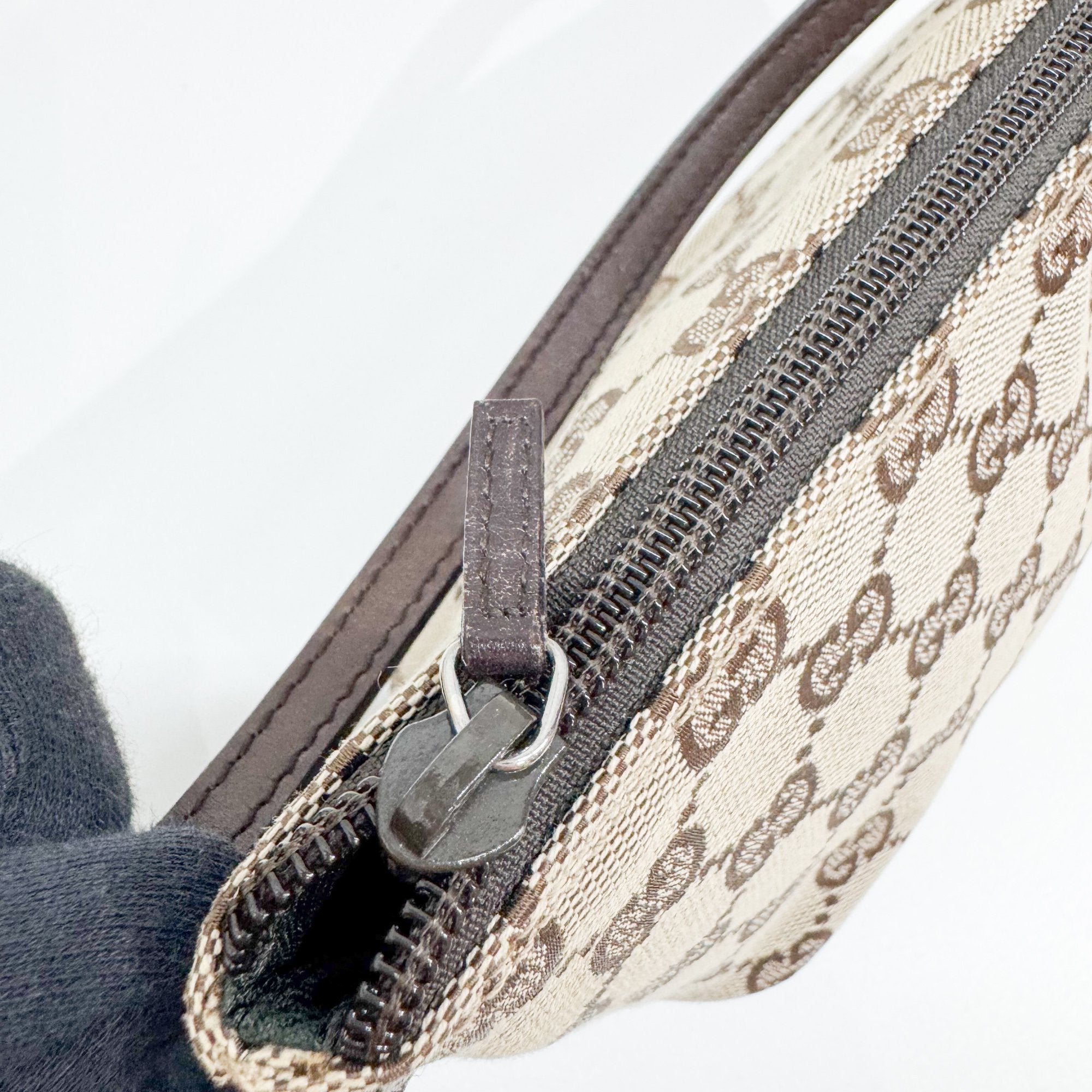 Boat Brown GG Canvas Hand Bag