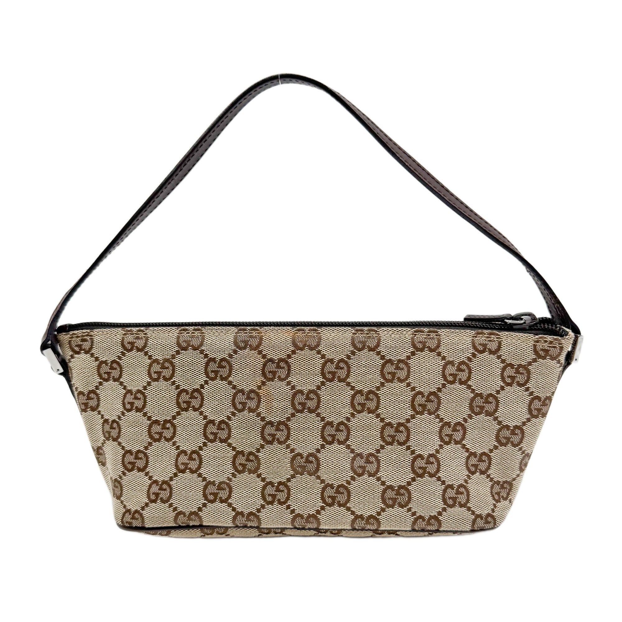 Boat Brown GG Canvas Hand Bag