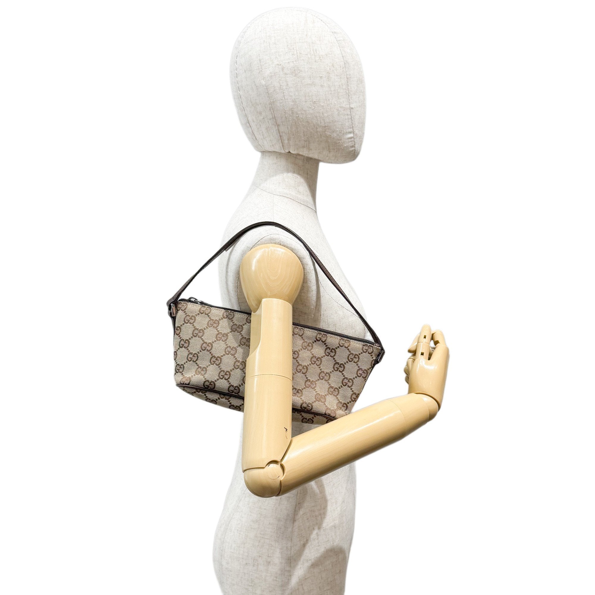 Boat Brown GG Canvas Hand Bag