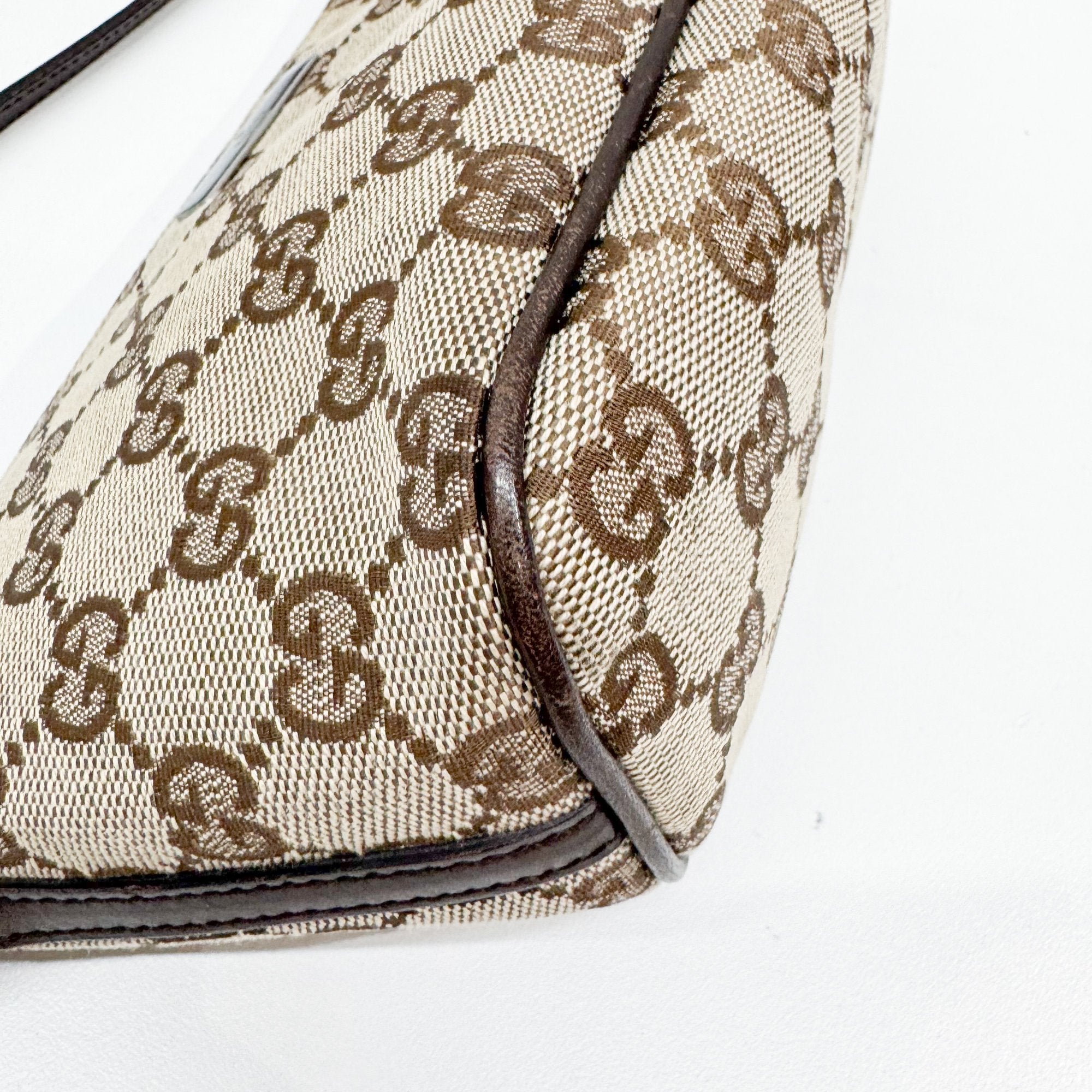 Boat Brown GG Canvas Hand Bag