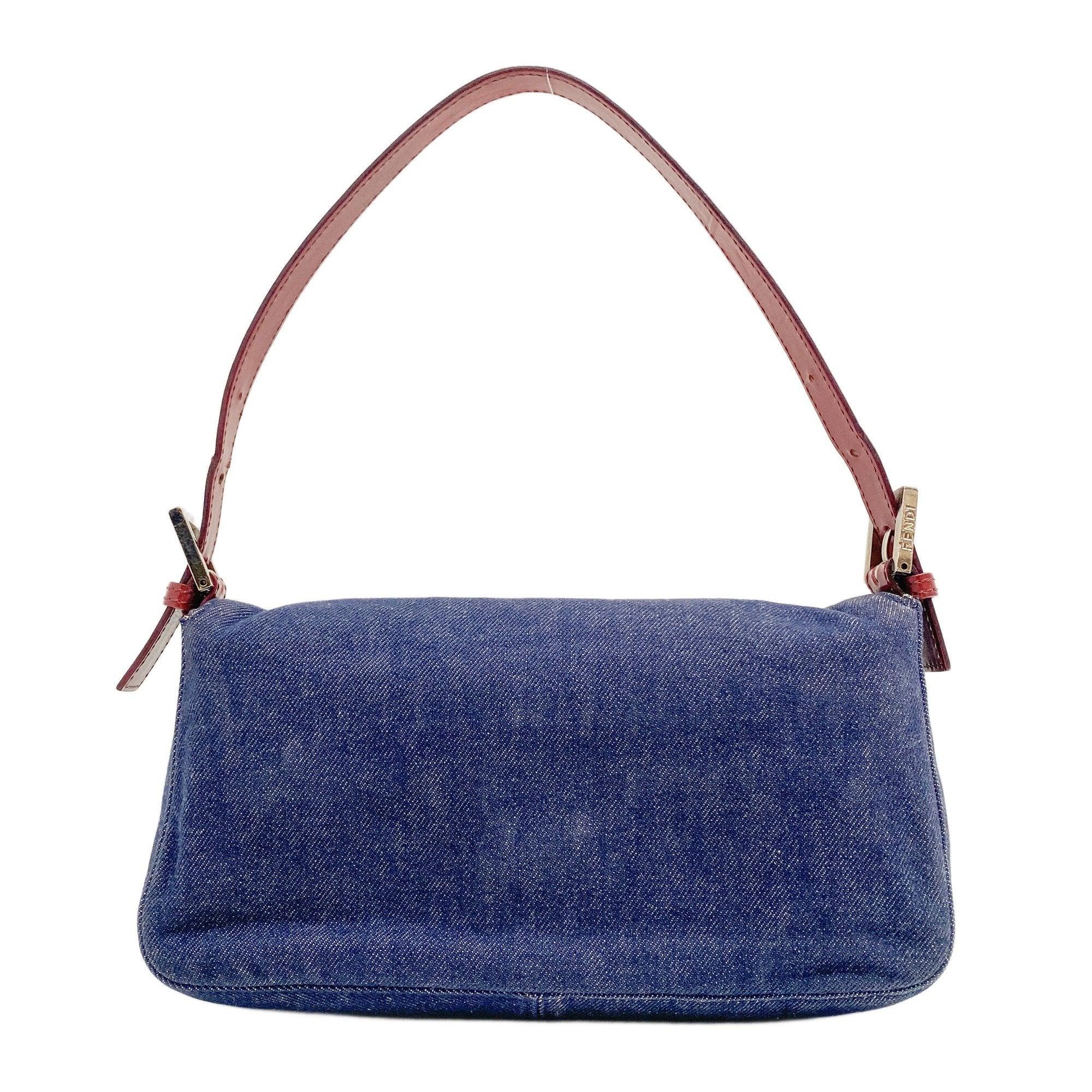 Baguette Blue Denim Shoulder Bag