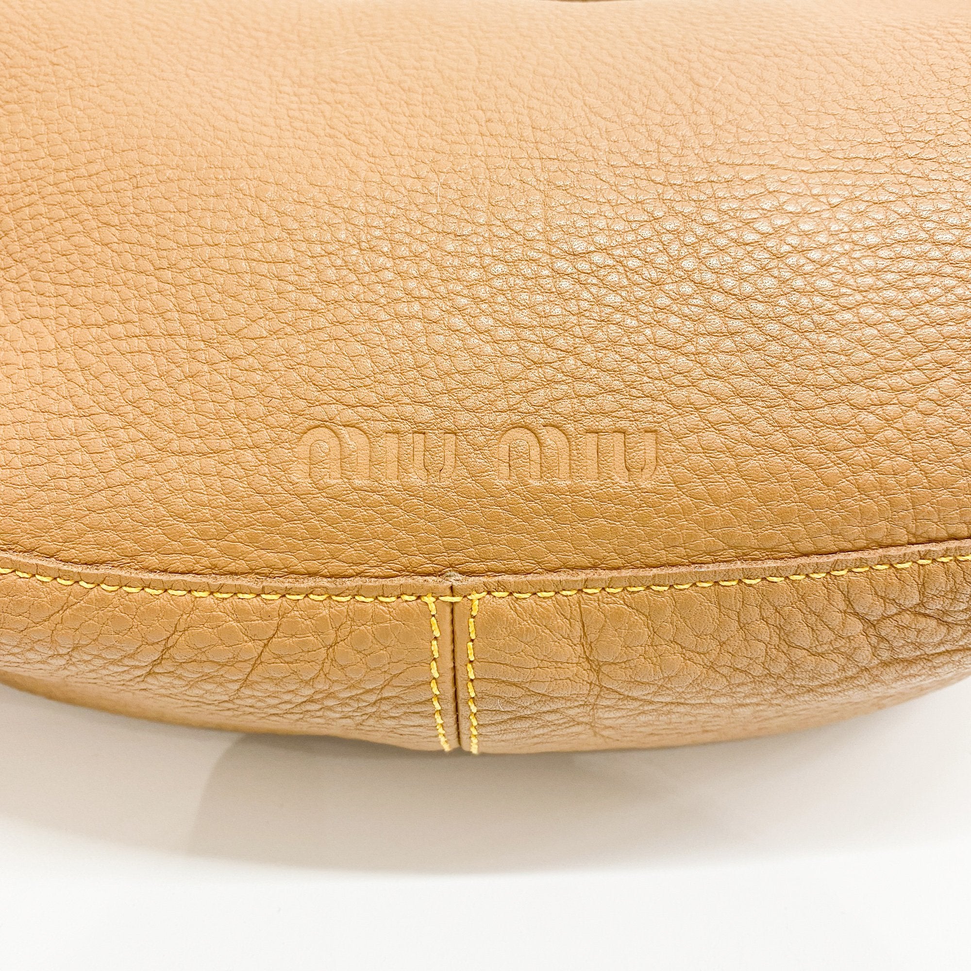 Miu Miu Brown Leather Shoulder Bag