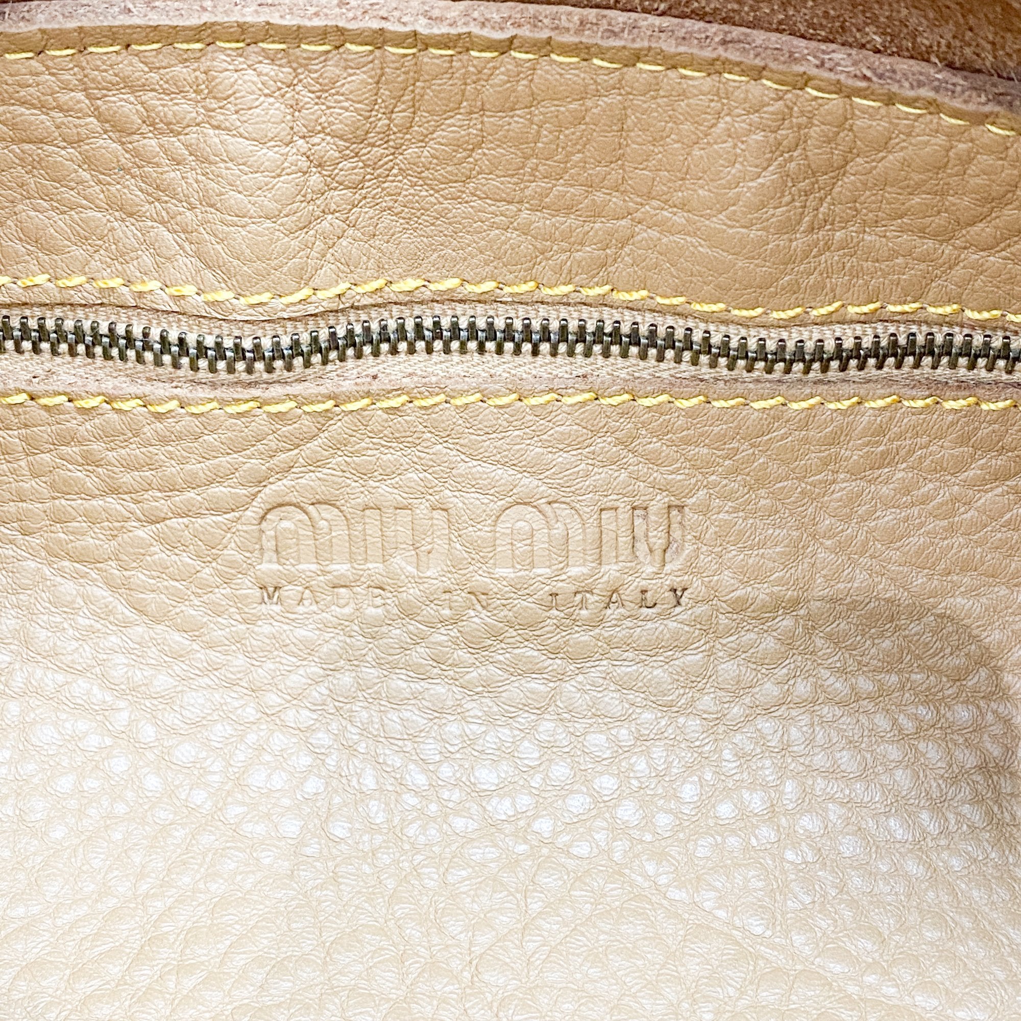 Miu Miu Brown Leather Shoulder Bag