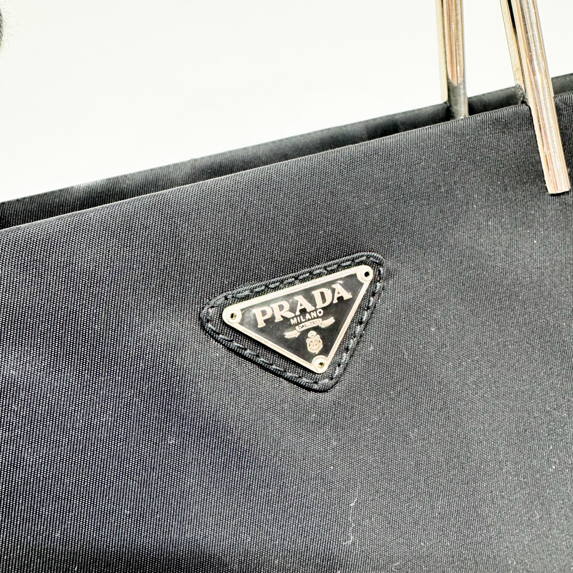Vintage Prada Tessuto Black Nylon Handbag