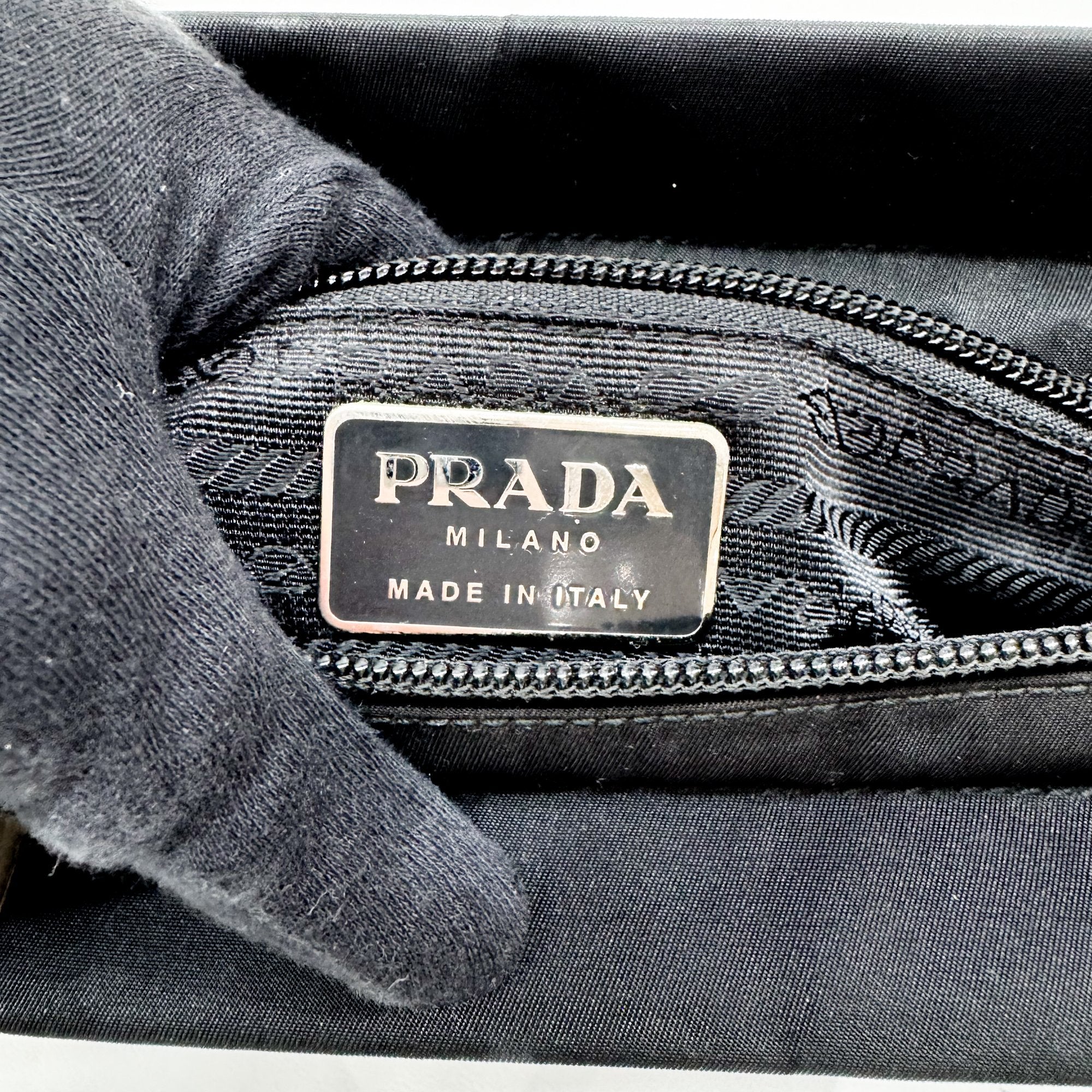 Vintage Prada Tessuto Black Nylon Handbag