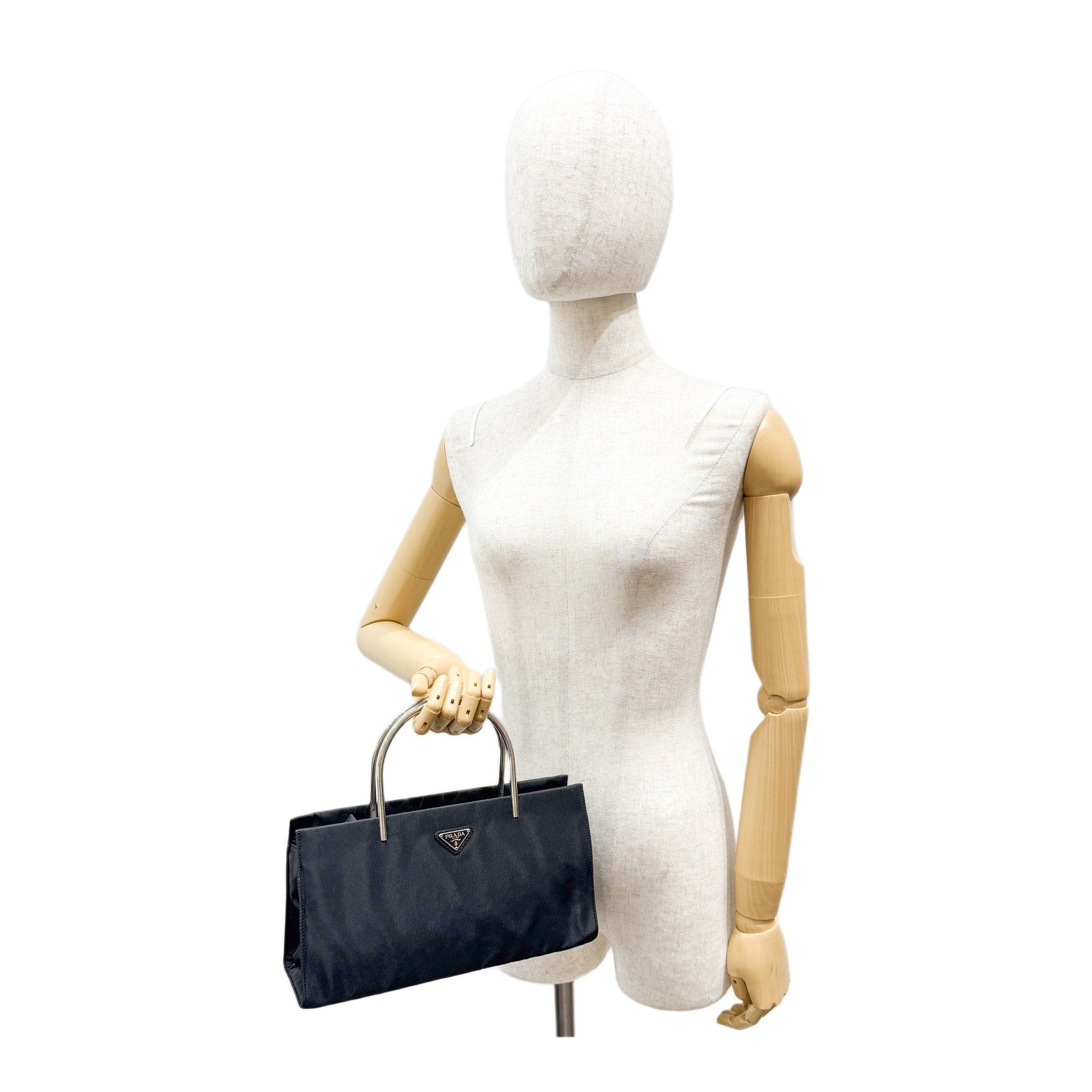 Vintage Prada Tessuto Black Nylon Handbag