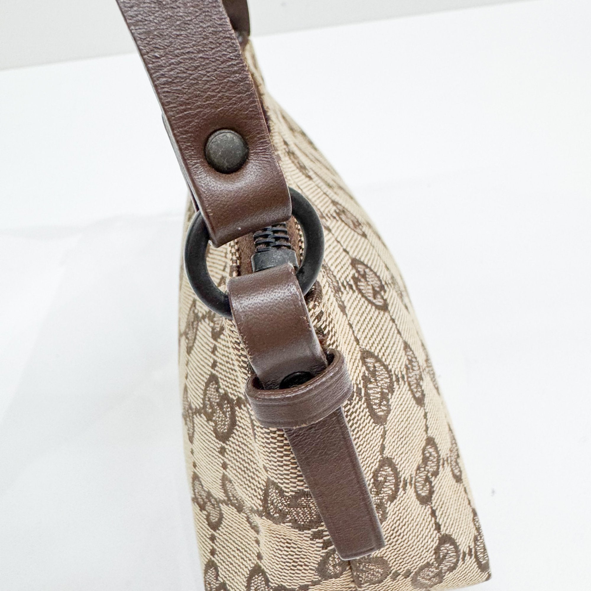 Brown GG Canvas Pouch Bag