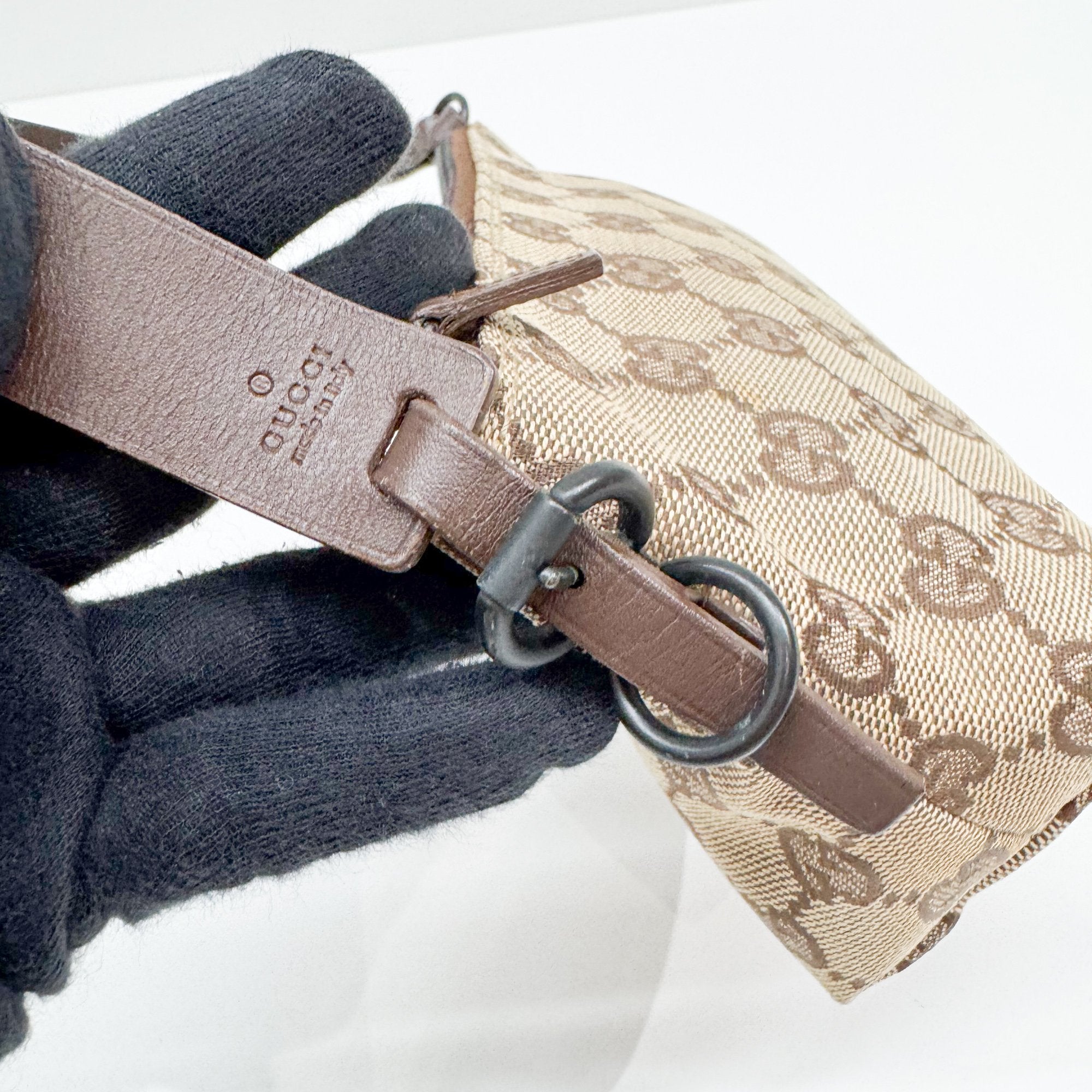 Brown GG Canvas Pouch Bag