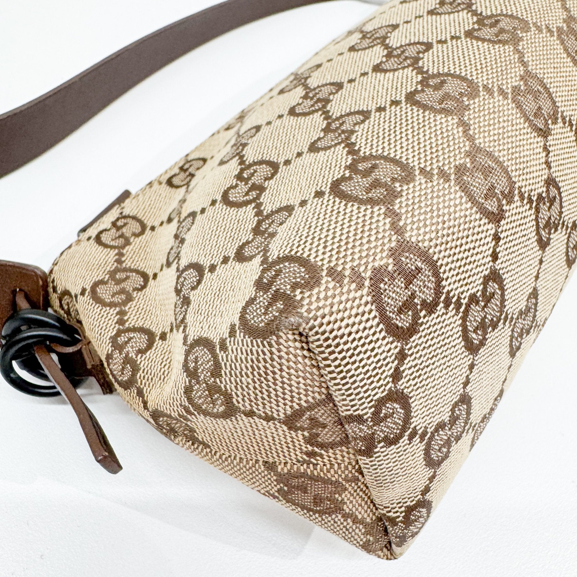 Brown GG Canvas Pouch Bag