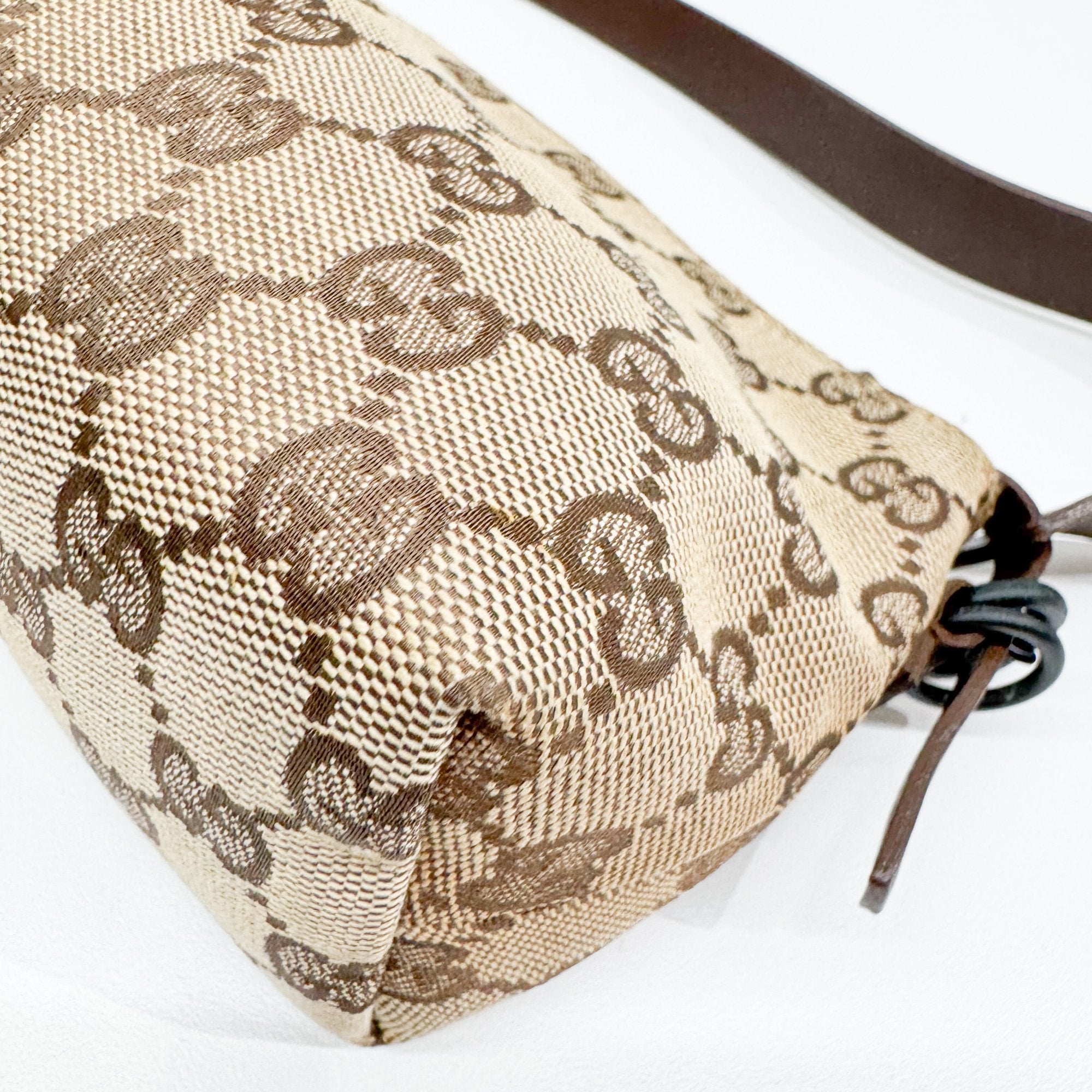 Brown GG Canvas Pouch Bag