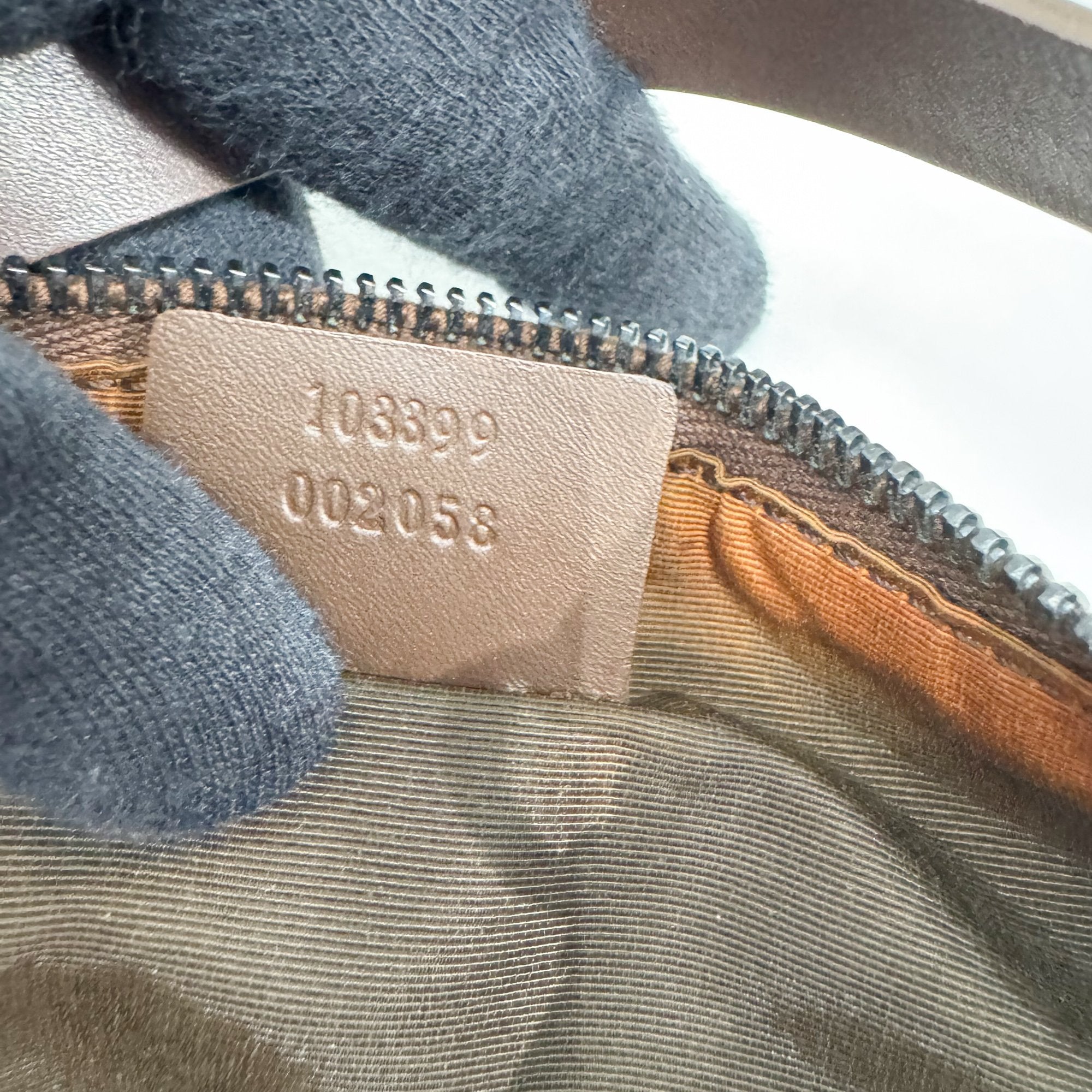 Brown GG Canvas Pouch Bag