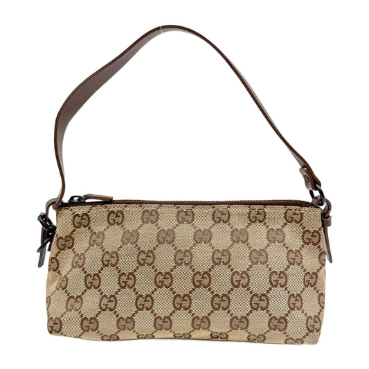 Brown GG Canvas Pouch Bag