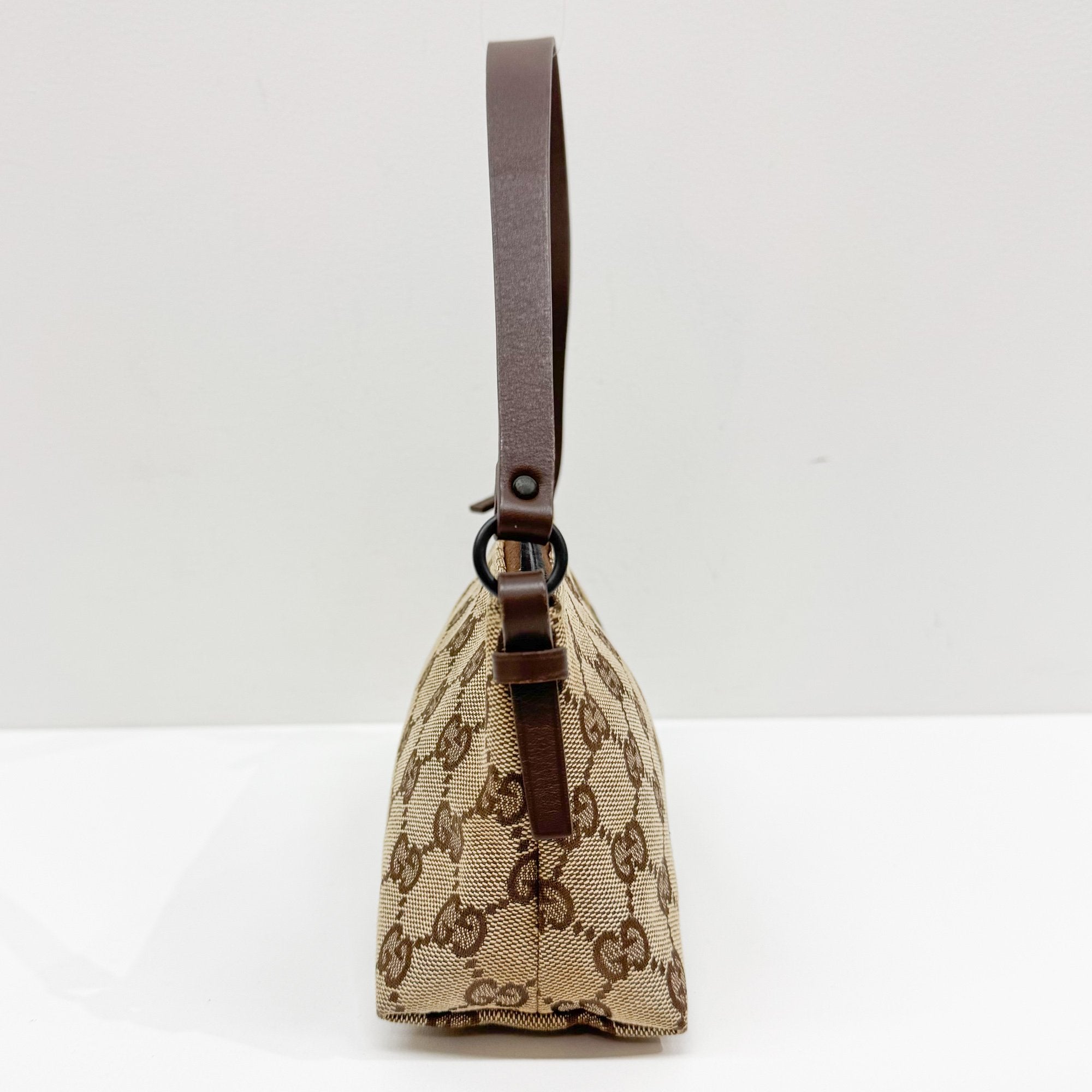 Brown GG Canvas Pouch Bag