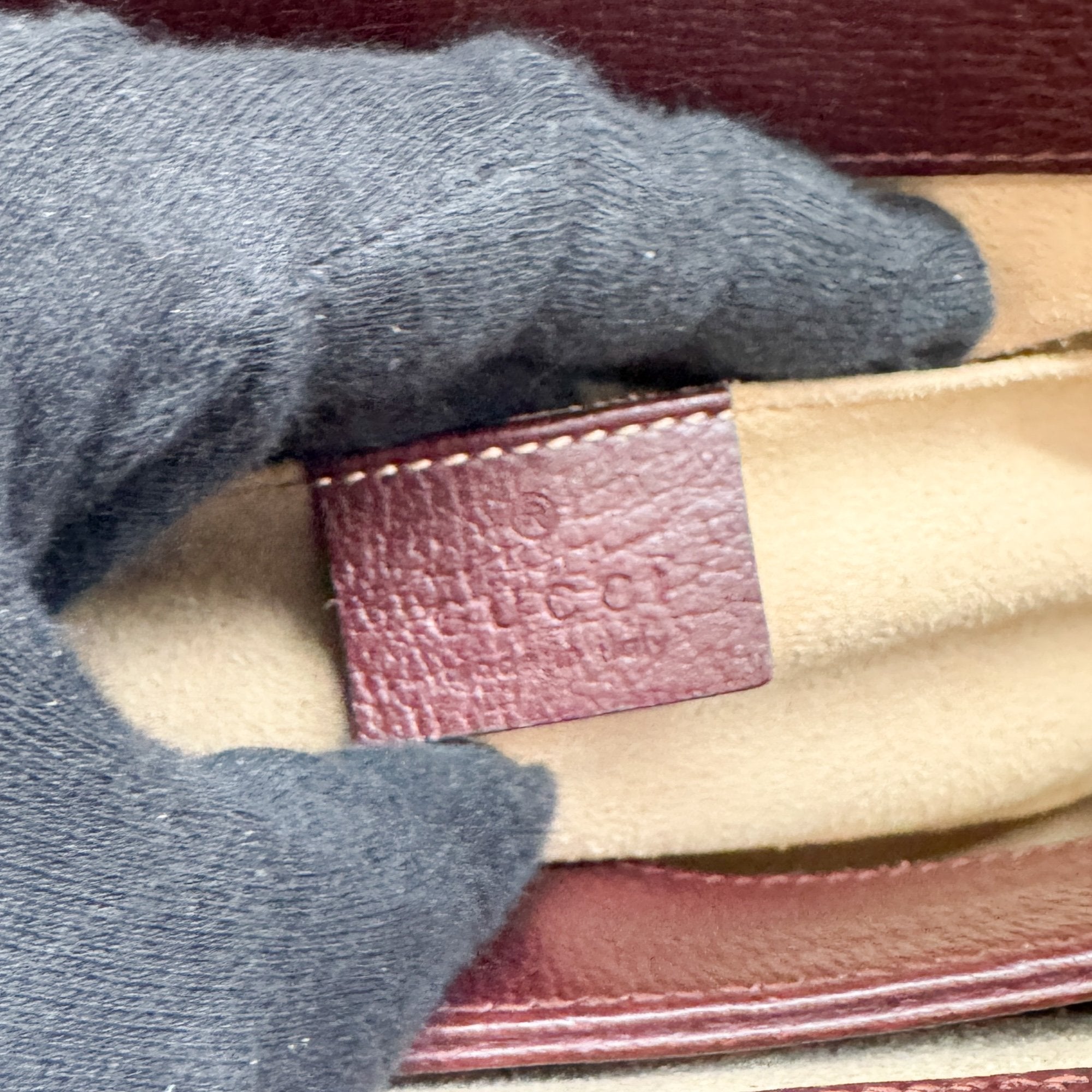 Ophidia Red Leather Shoulder Bag