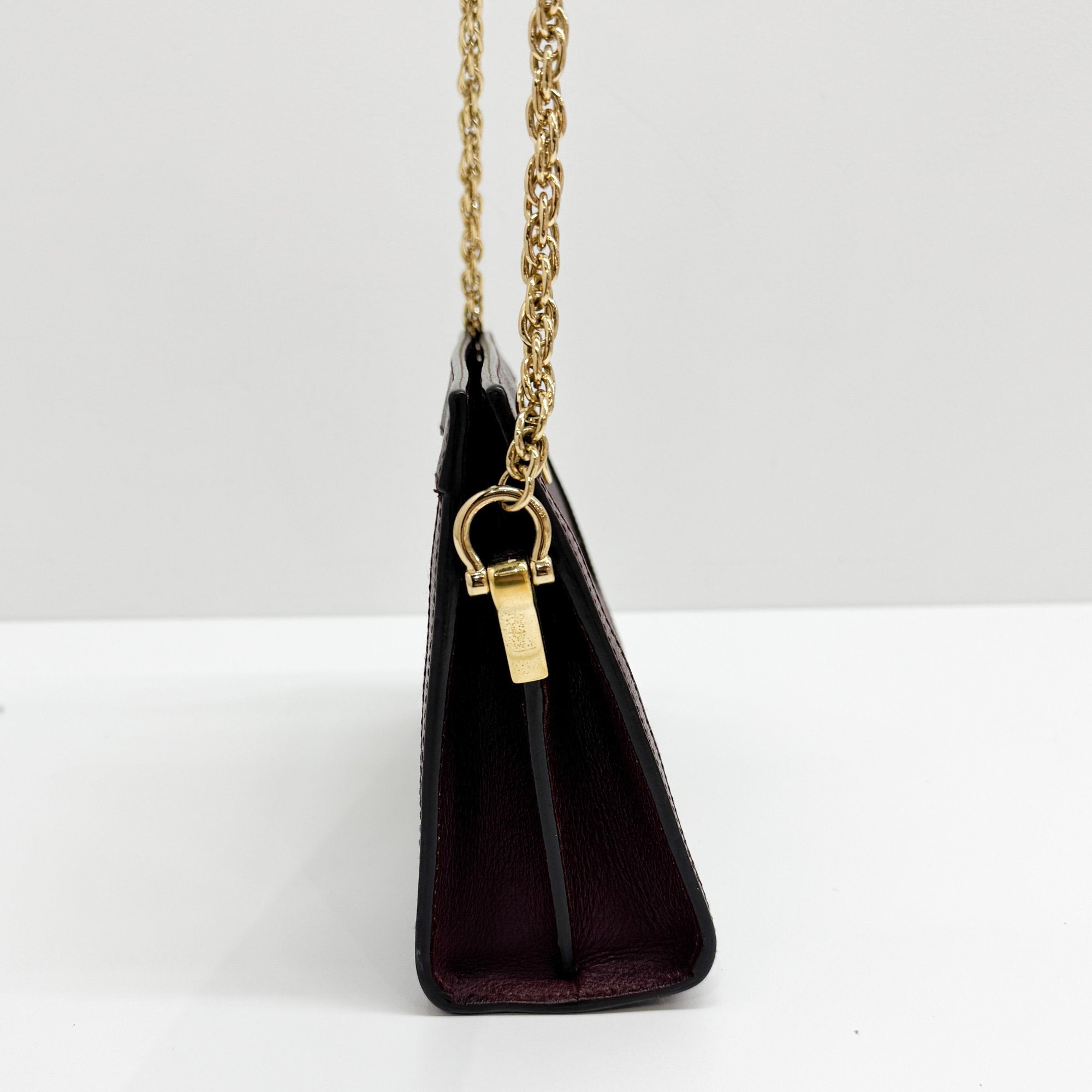 Ophidia Red Leather Shoulder Bag