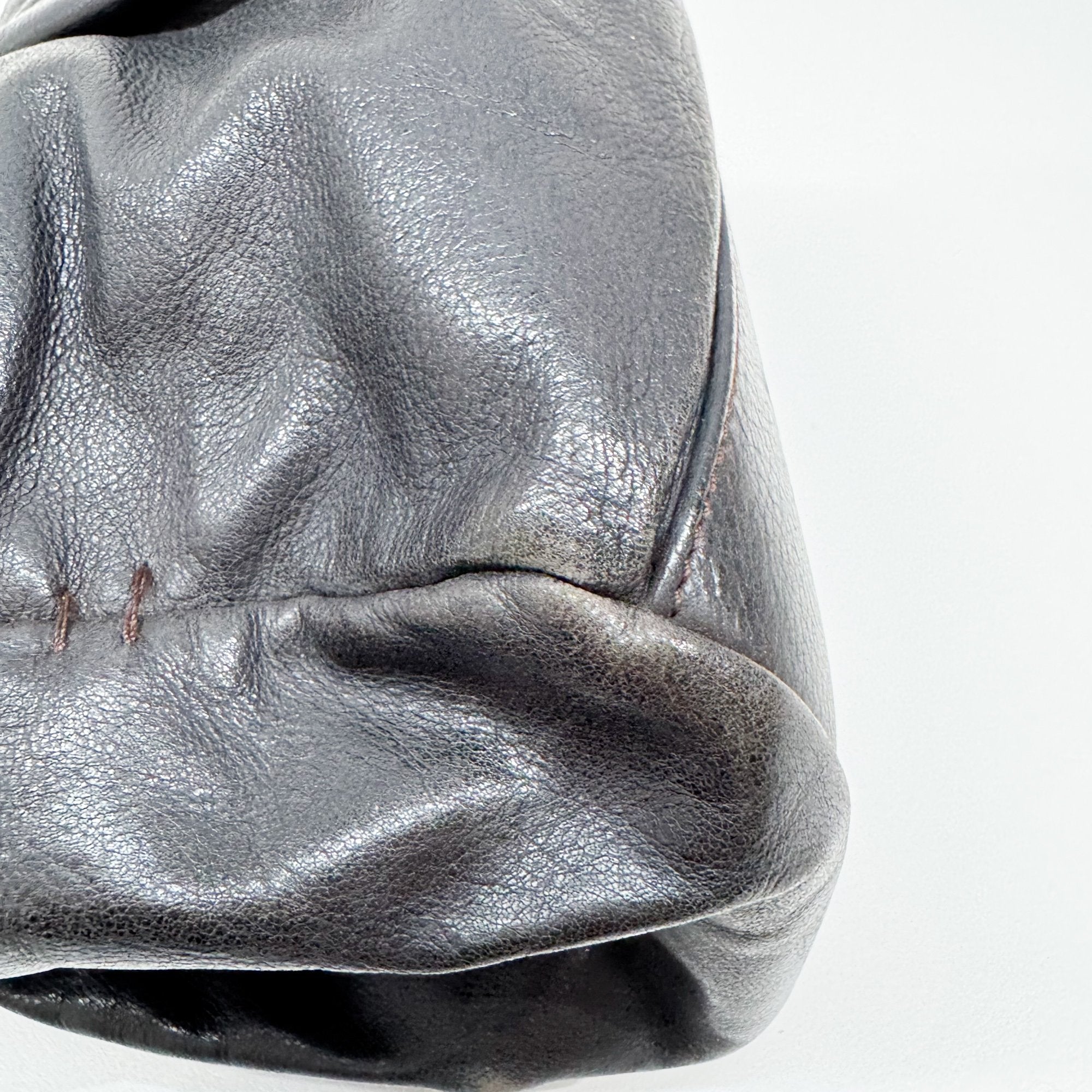 Archive Black Leather Hand Bag