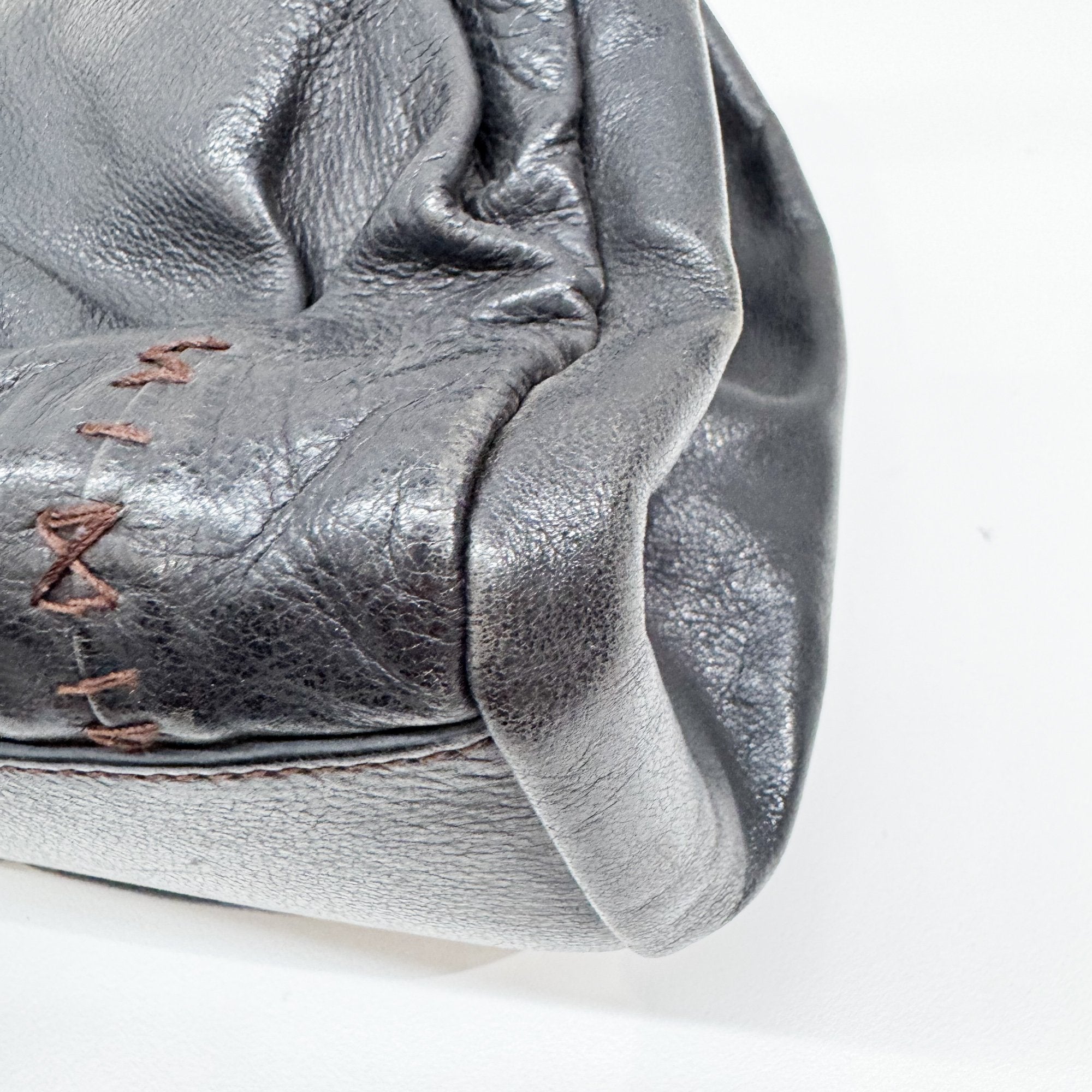 Archive Black Leather Hand Bag