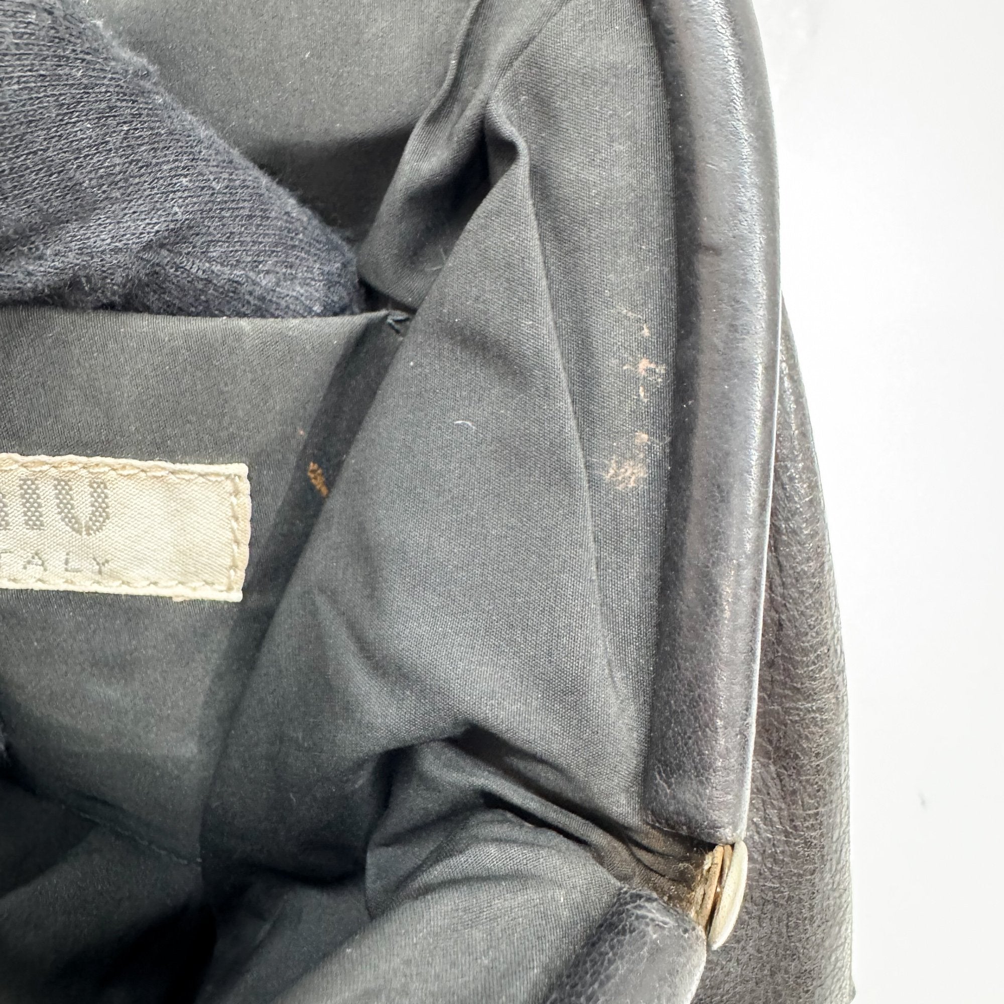 Archive Black Leather Hand Bag