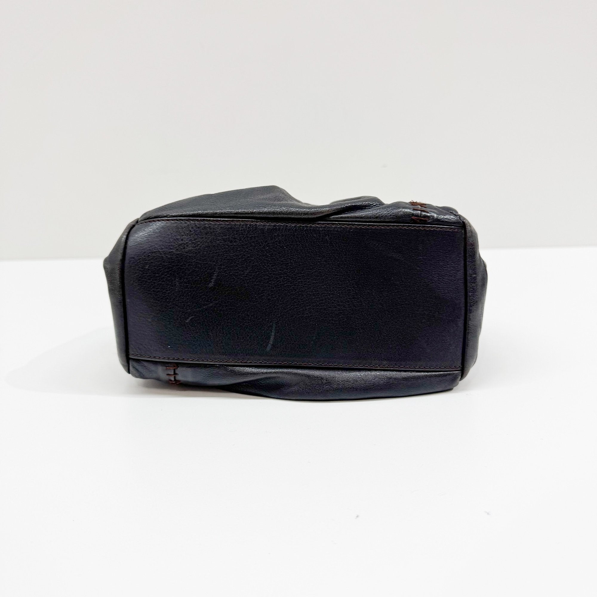 Archive Black Leather Hand Bag