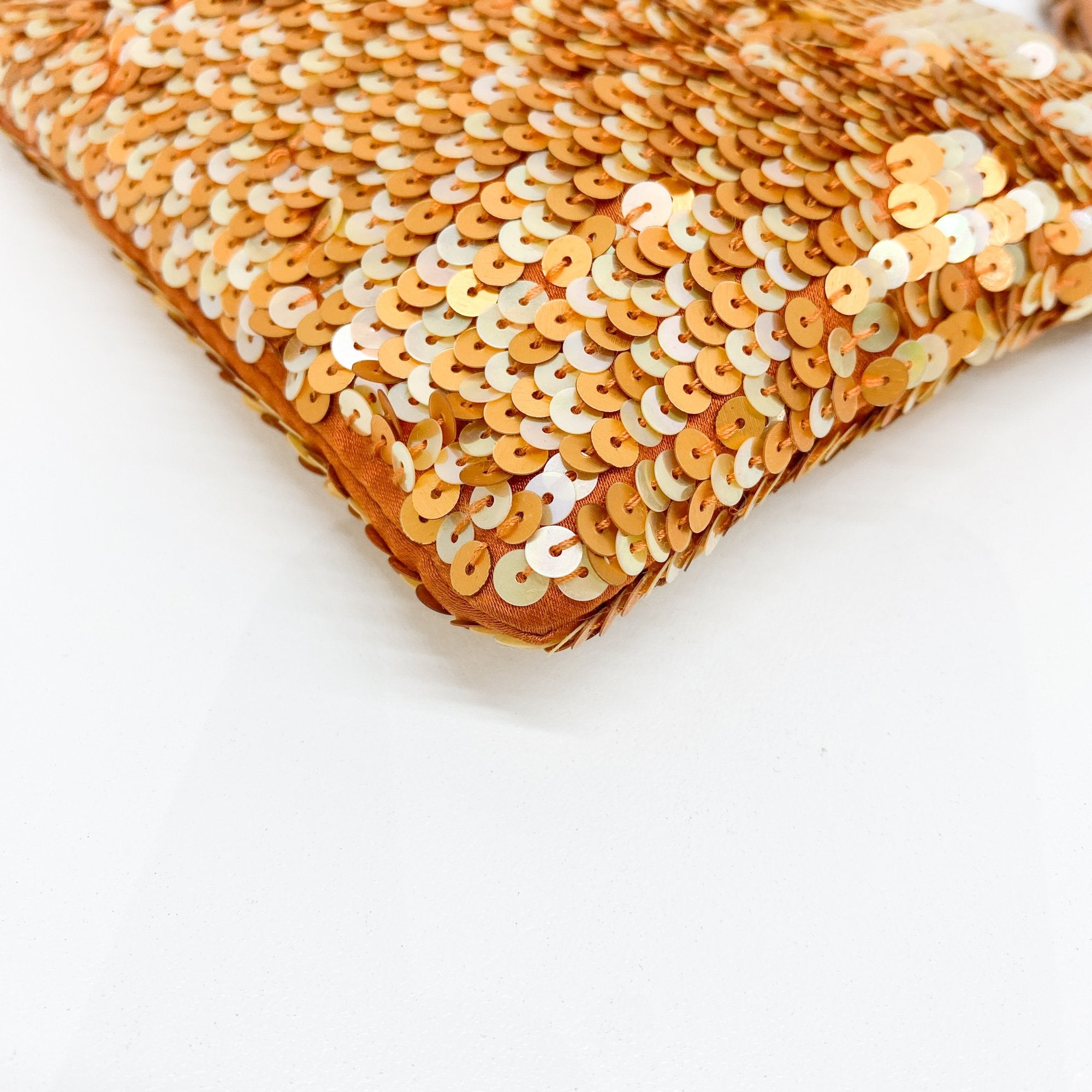 Orange Sequin Shoulder Bag