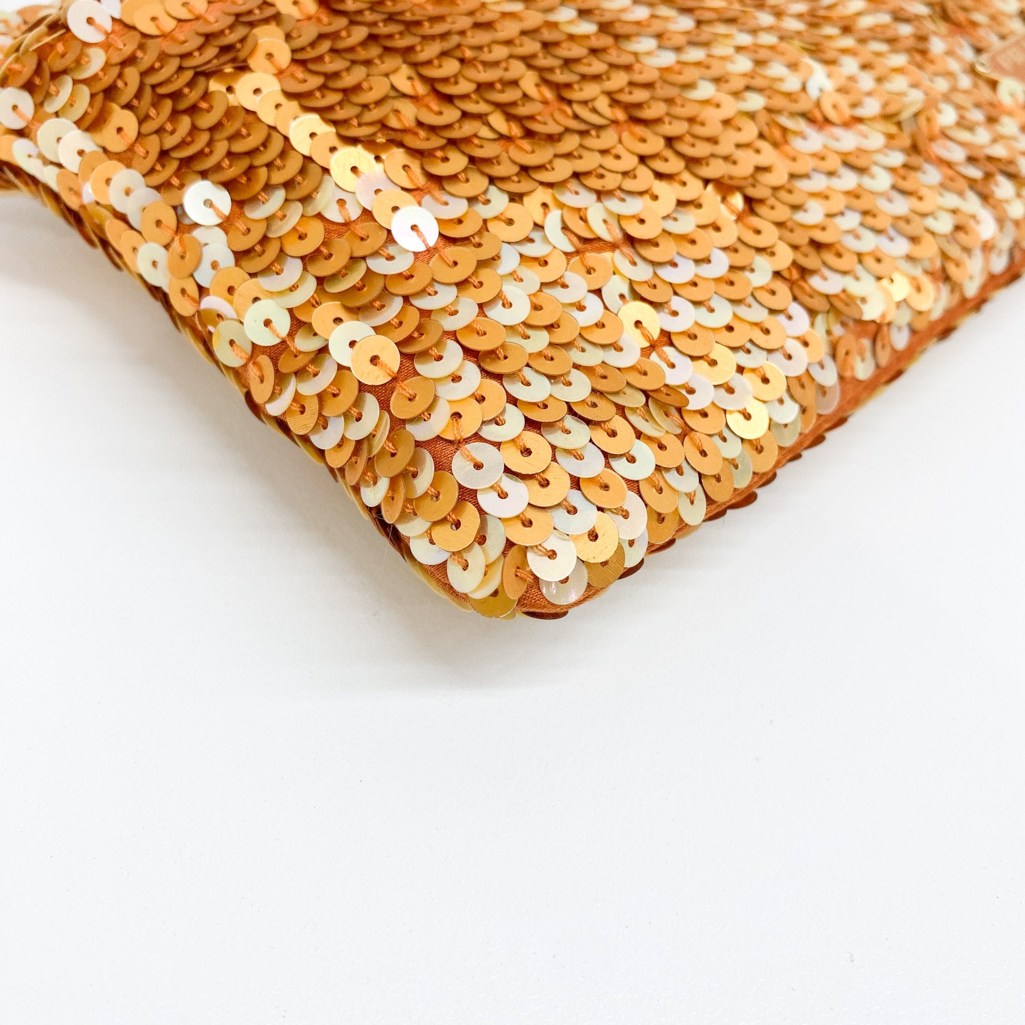 Orange Sequin Shoulder Bag