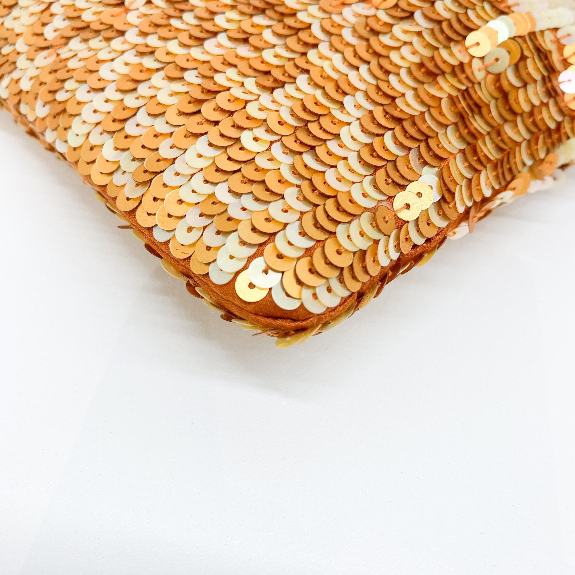 Orange Sequin Shoulder Bag