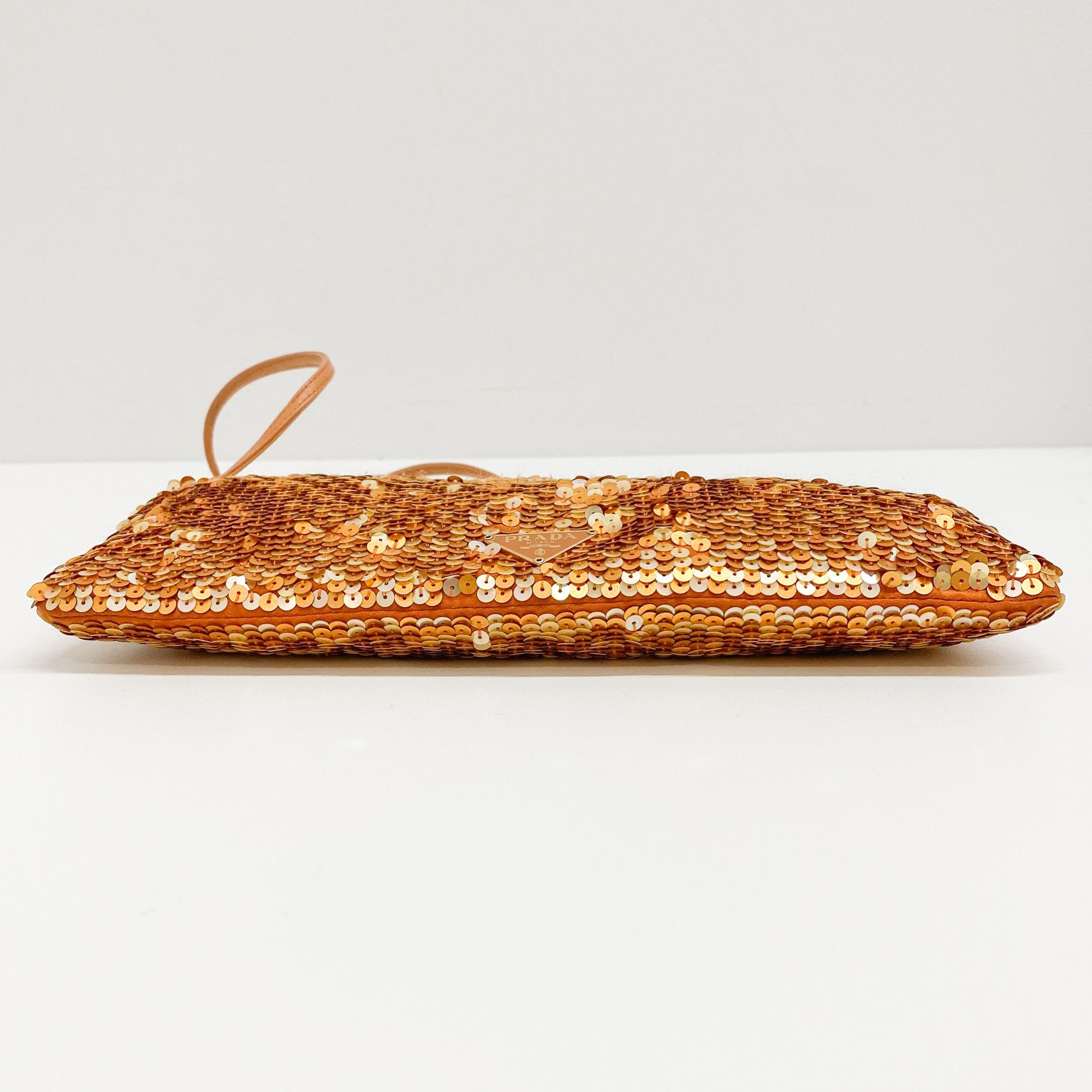 Orange Sequin Shoulder Bag