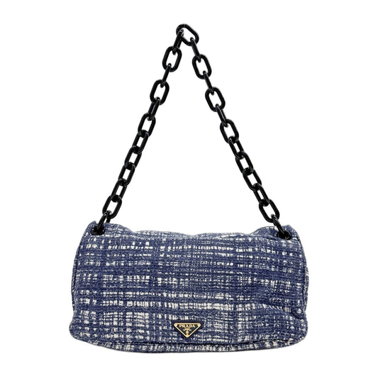 Blue Tweed Shoulder Bag