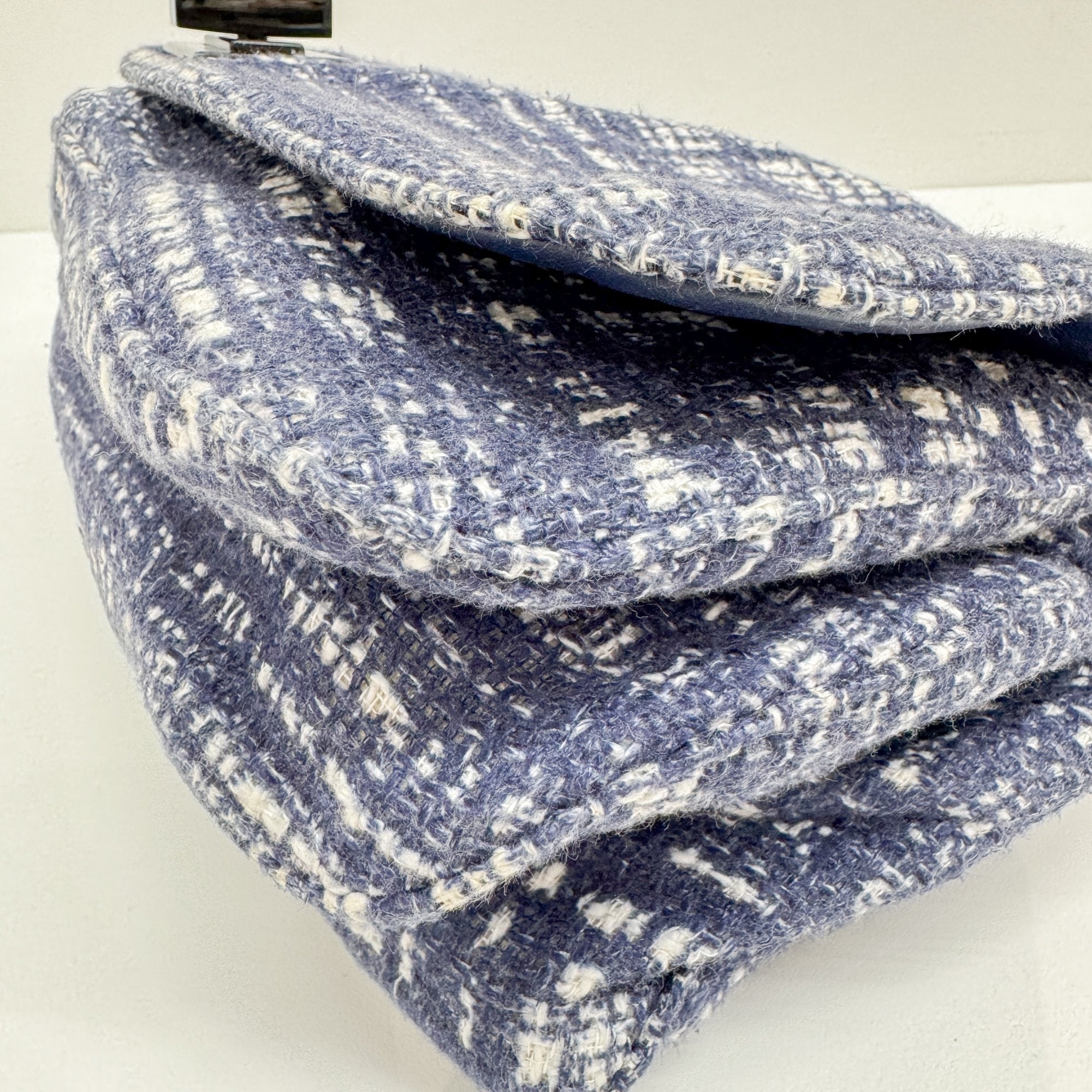 Blue Tweed Shoulder Bag