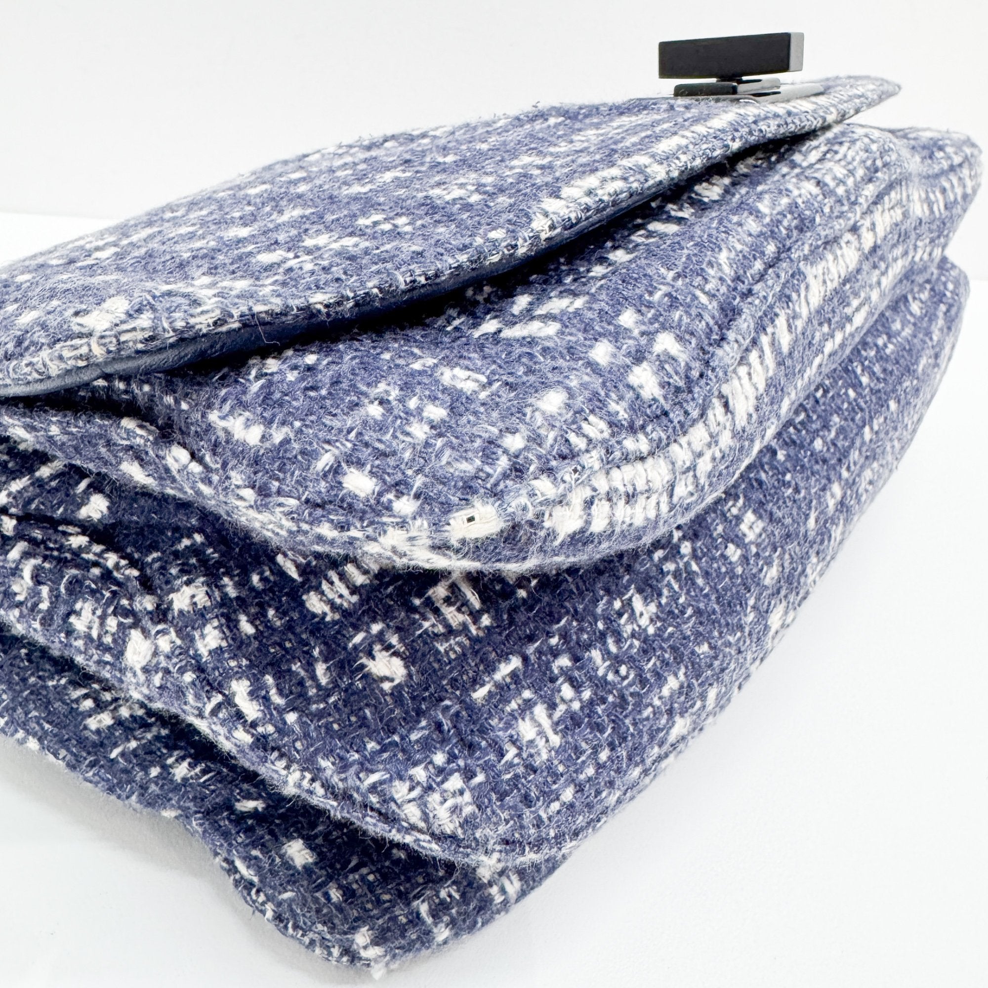 Blue Tweed Shoulder Bag