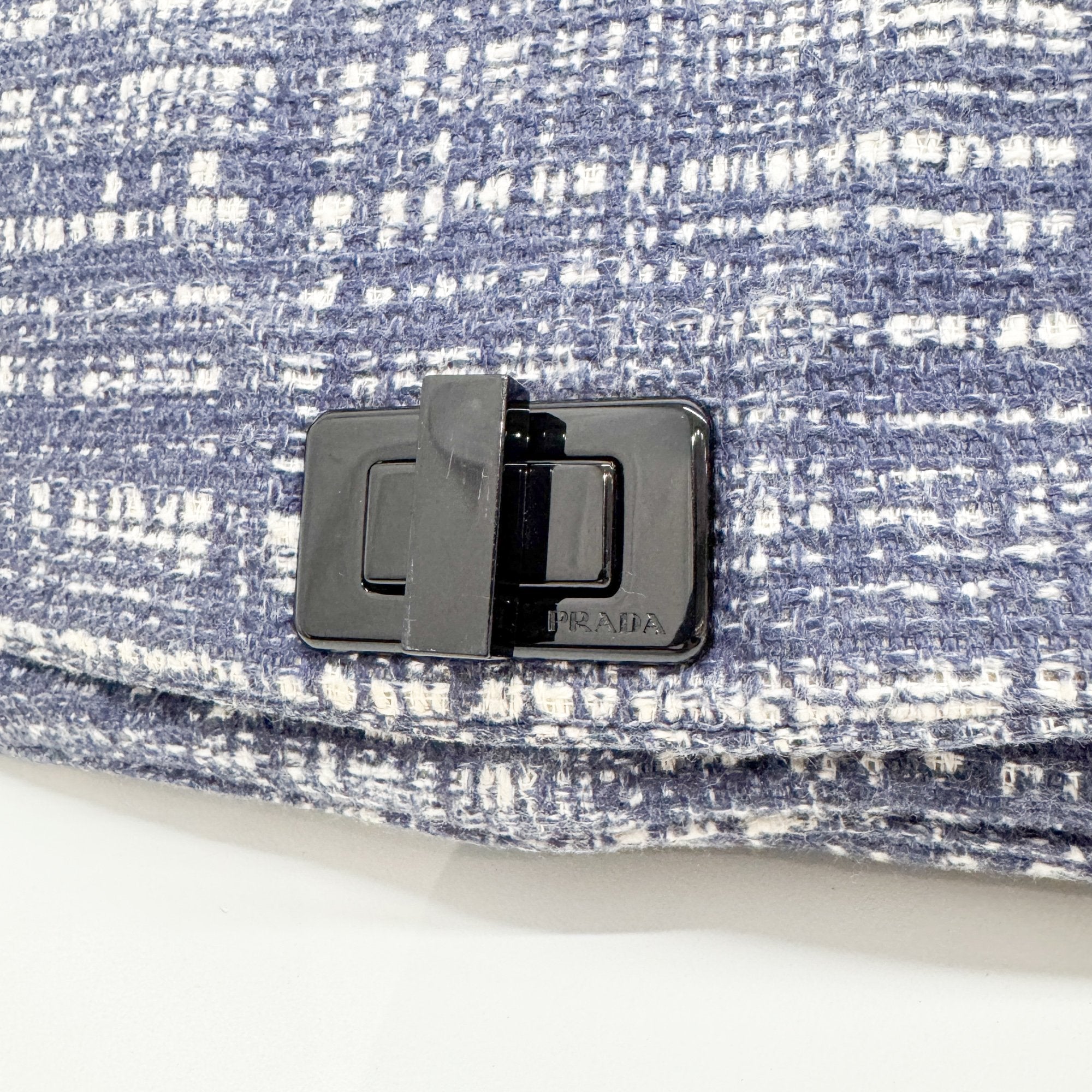 Blue Tweed Shoulder Bag