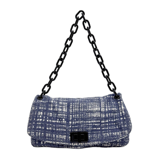 Blue Tweed Shoulder Bag
