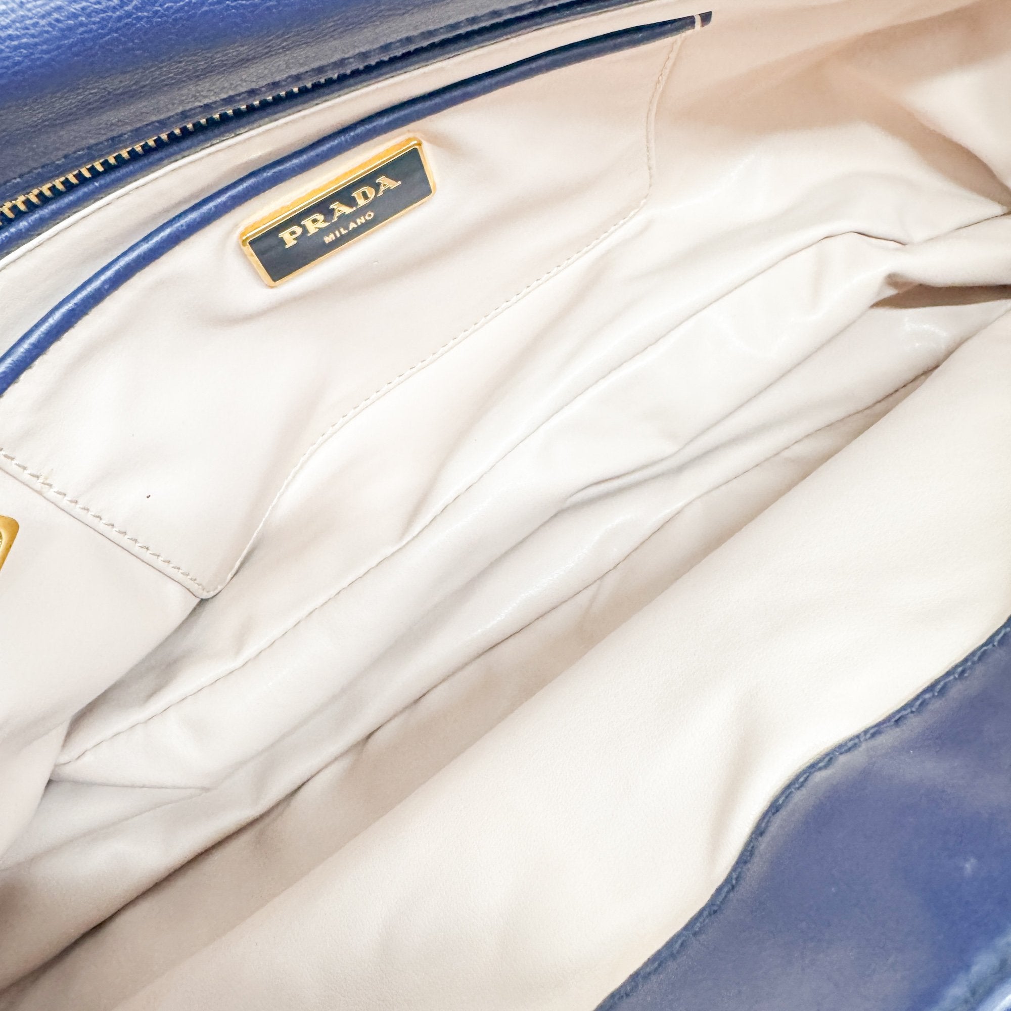 Blue Tweed Shoulder Bag