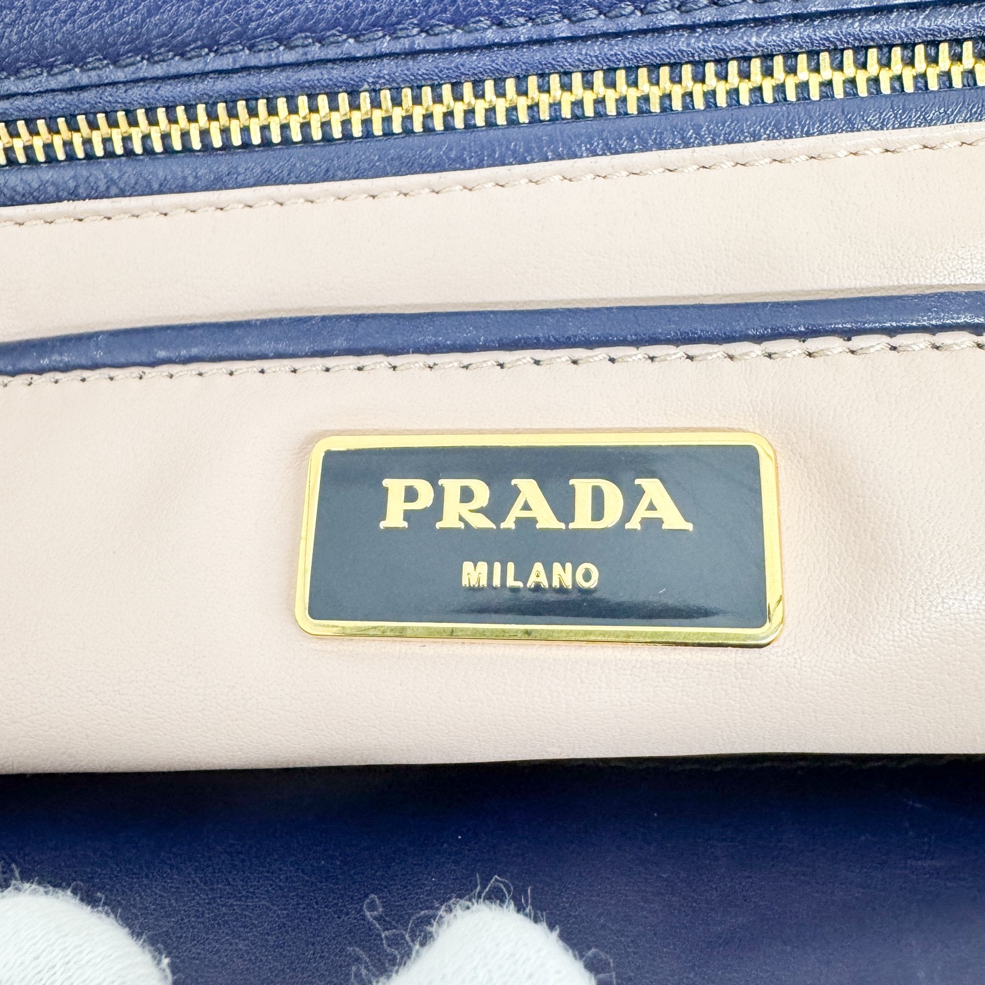 Blue Tweed Shoulder Bag