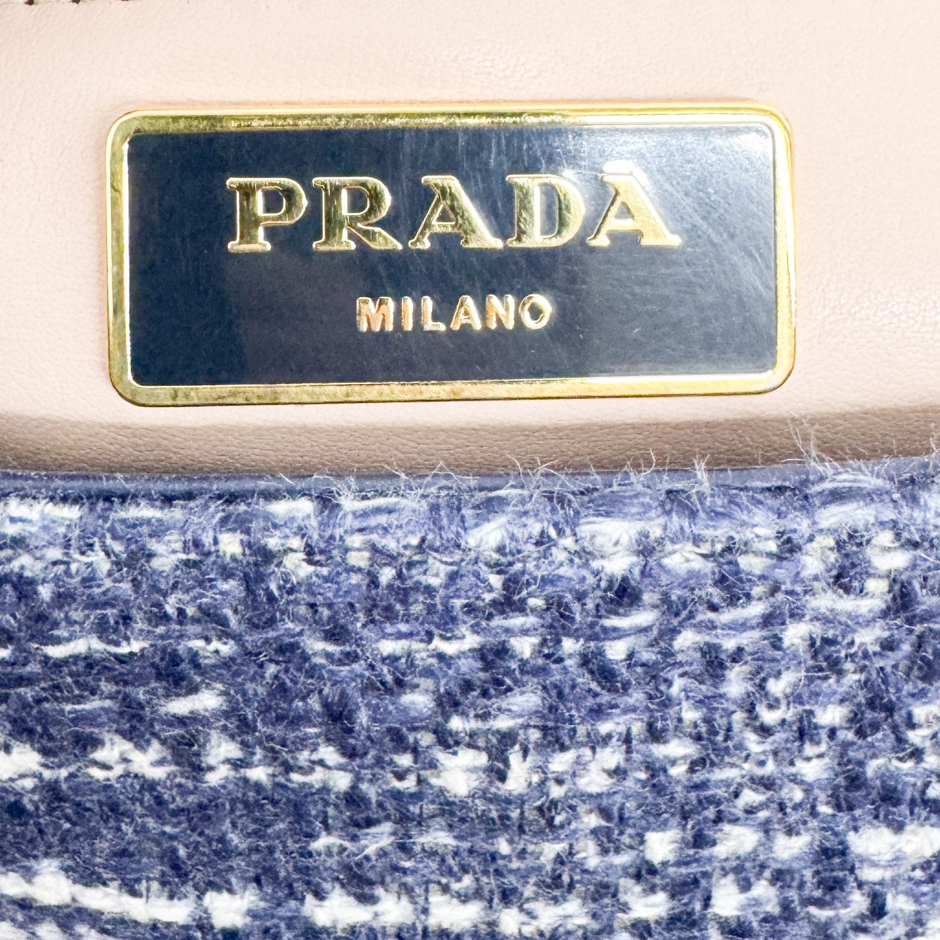 Blue Tweed Shoulder Bag