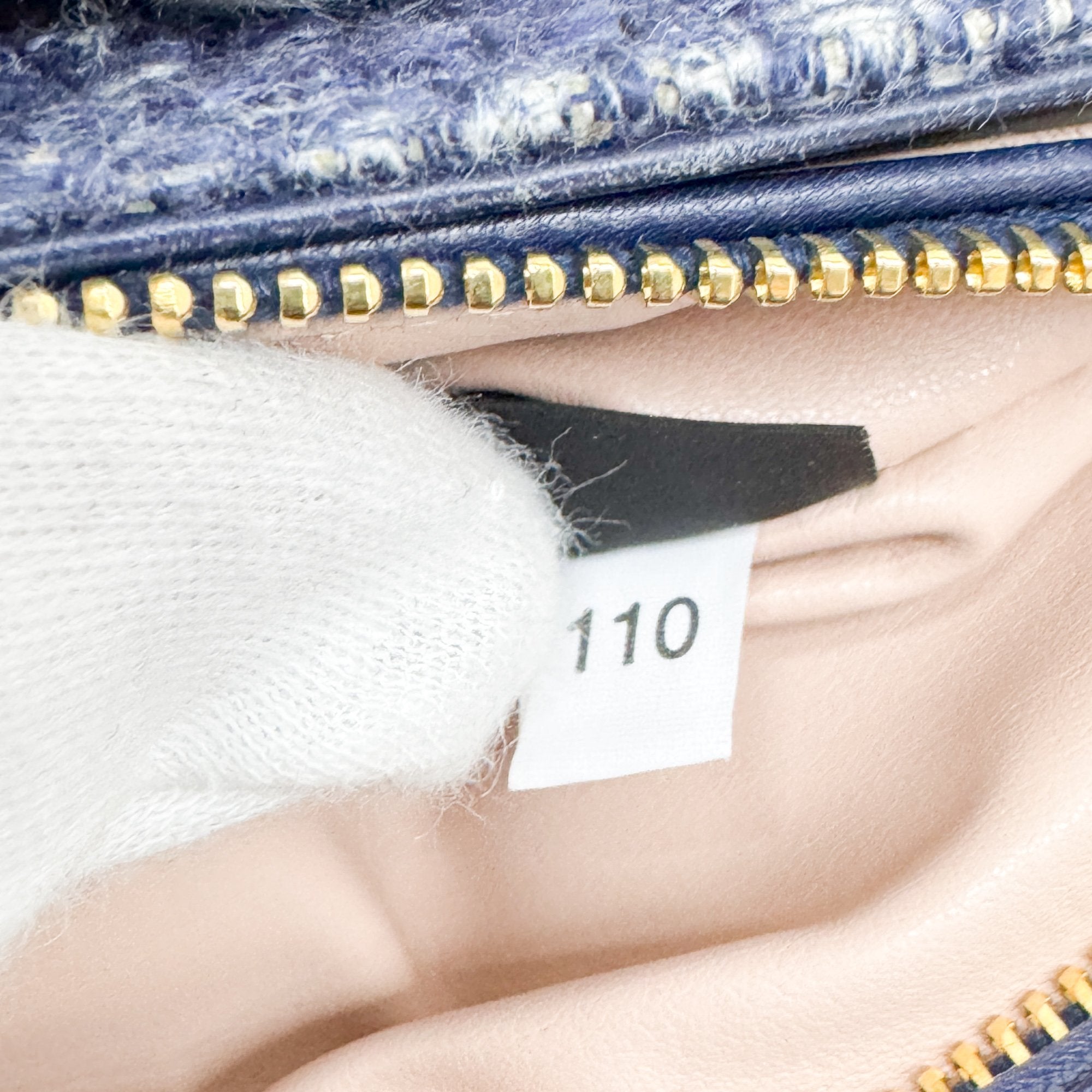 Blue Tweed Shoulder Bag